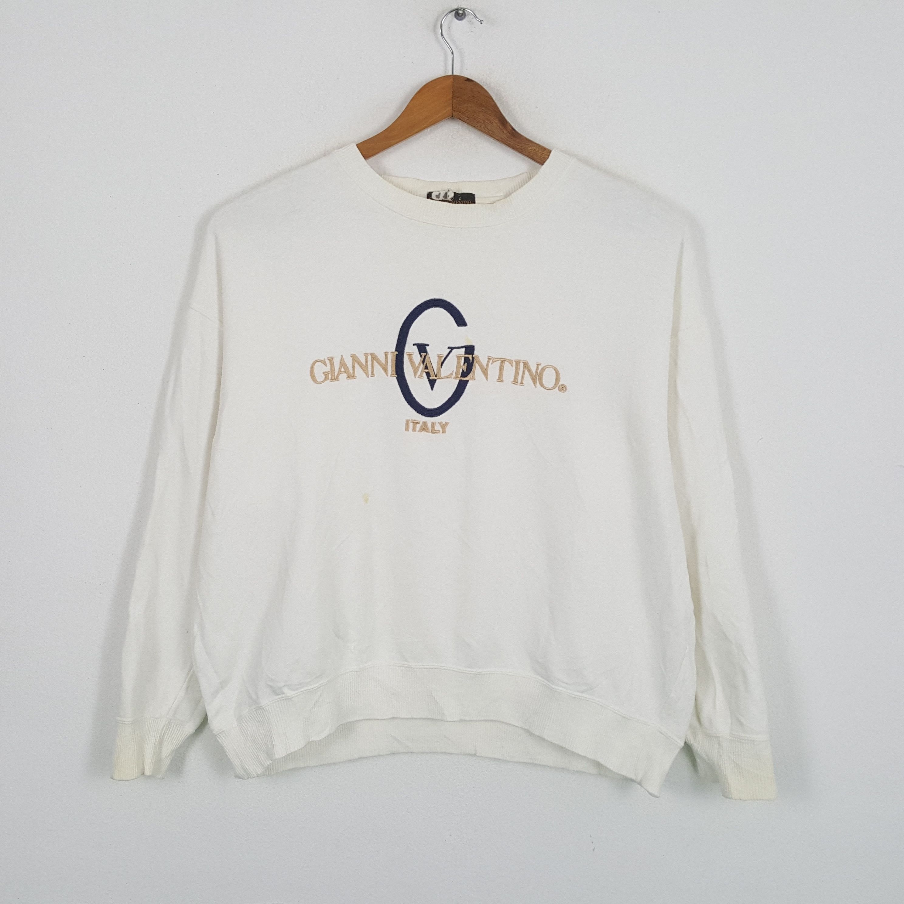 Gianni Valentino × Valentino × Vintage Vintage GIAANI VALENTINO Italian Brand Embroidery Sweatshirt Size US XXL / EU 58 / 5 - 1 Thumbnail