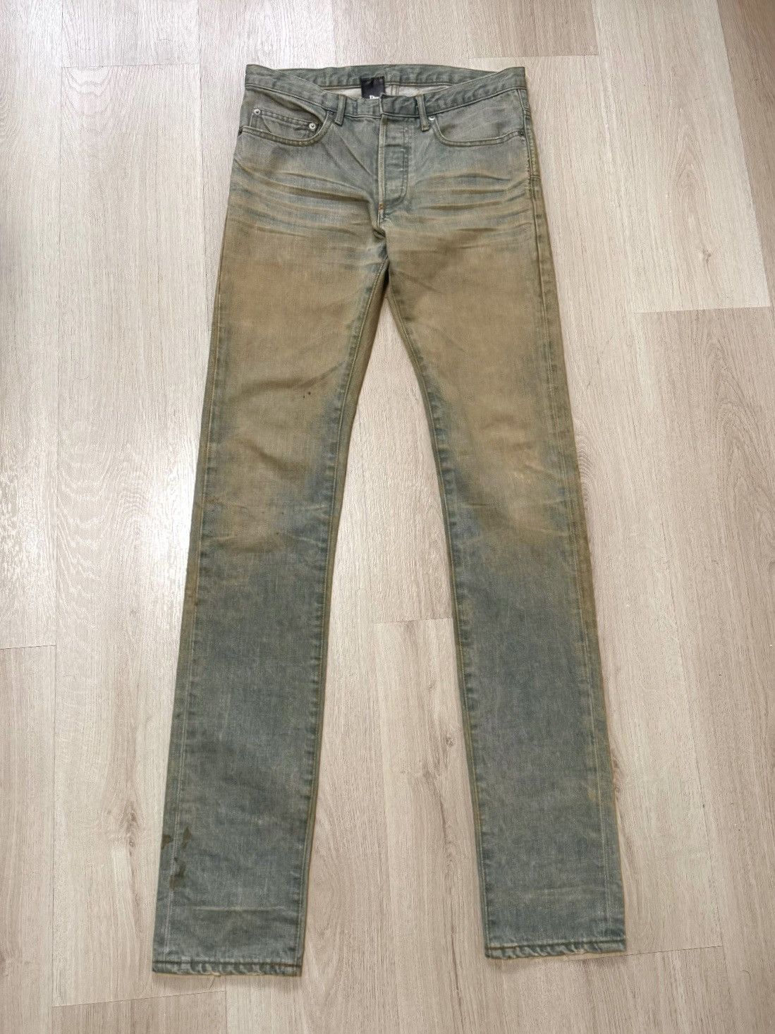 Dior Dior SS04 Strip Bleu Clair Denim Size US 29 - 1 Thumbnail
