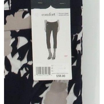 Other Rafaella Womens Stretch Capri Pants Size 12 Blue Gray White Size 34" / US 12 / IT 48 - 3 Thumbnail