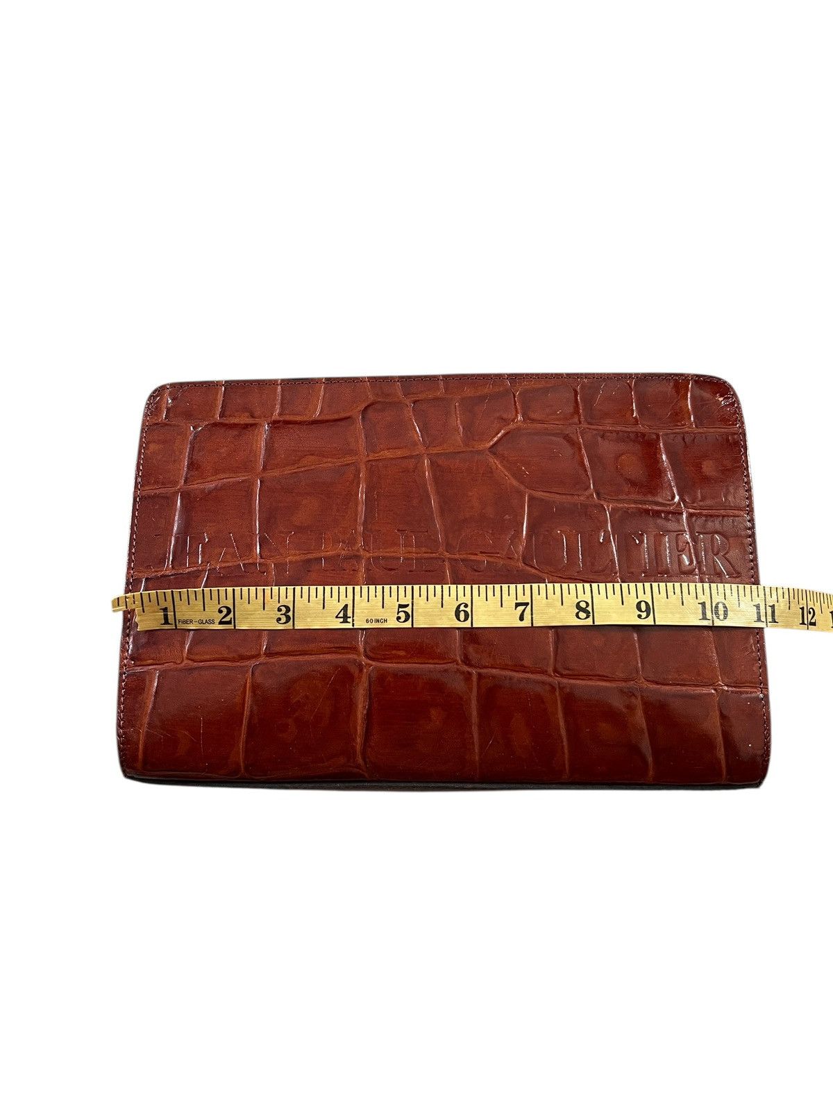 Jean Paul Gaultier 1990s JPG Homme Croc Pattern Leather Clutch Bag Size ONE SIZE - 17 Thumbnail