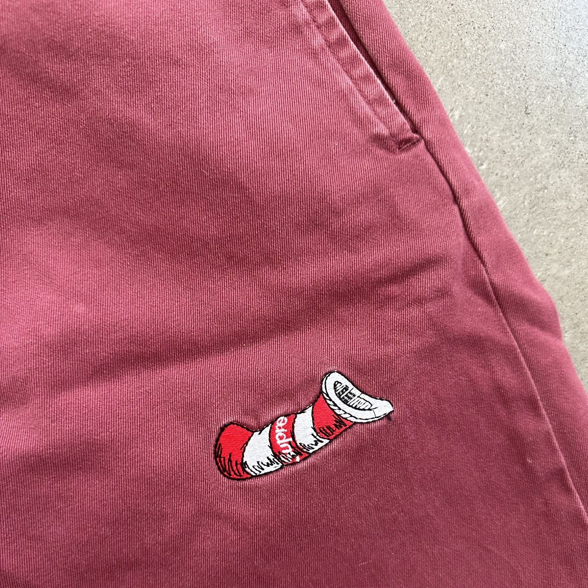 Supreme Supreme Cat in the Hat Chinos - Wine Red Size US 32 / EU 48 - 3 Thumbnail