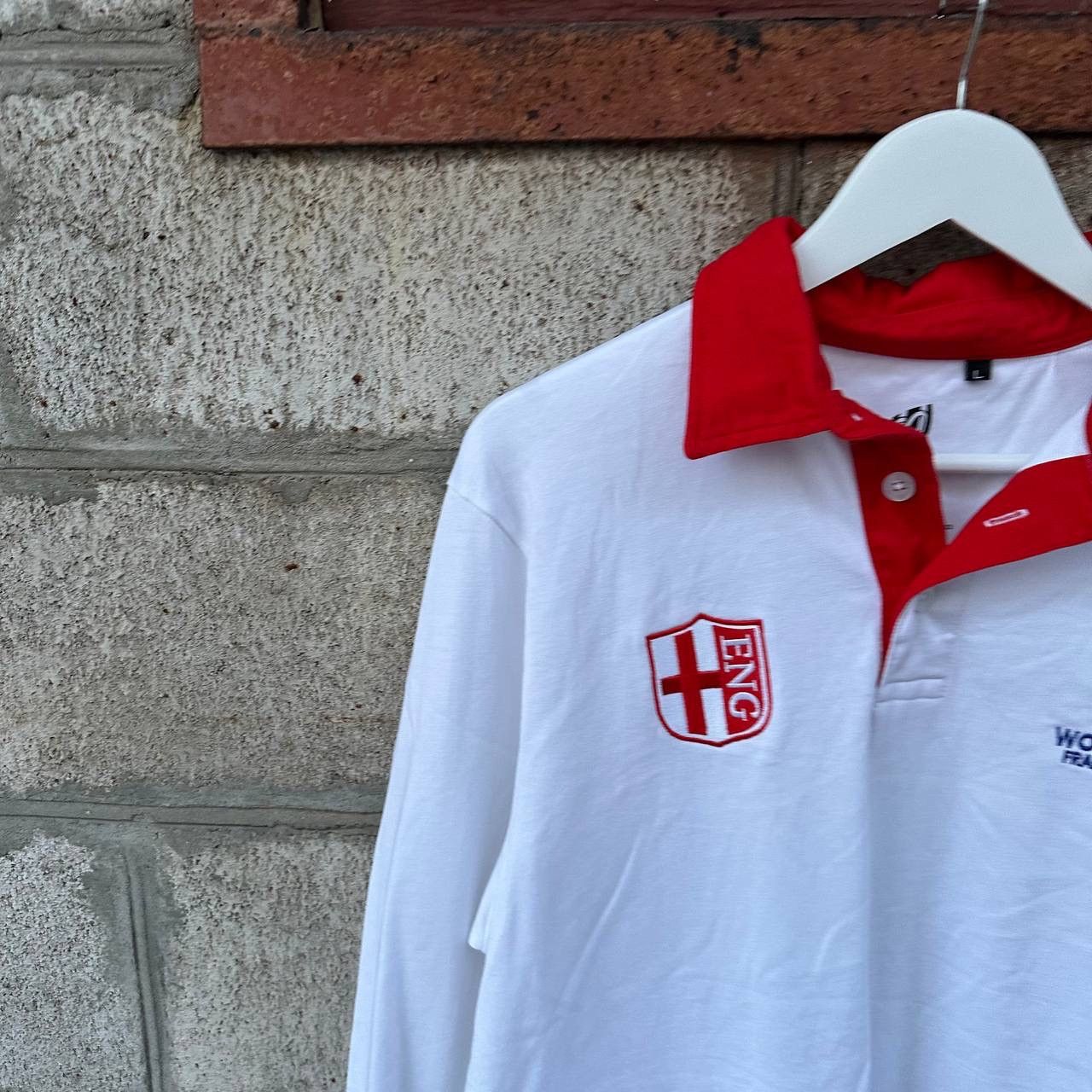 New England Outerwear VTG England Long sleeve T-shirts Rugby World Cup France Size US L / EU 52-54 / 3 - 7 Thumbnail