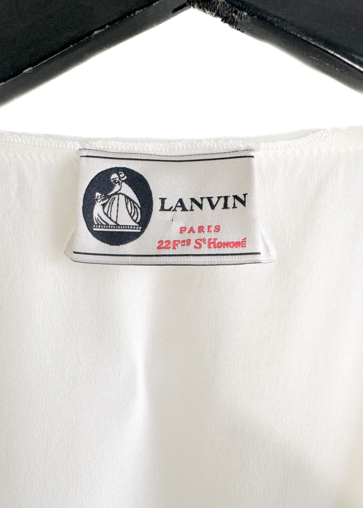 Lanvin Lanvin Ivory Silk Flower Embellished Sleeveless Top Size L / US 10 / IT 46 - 5 Thumbnail