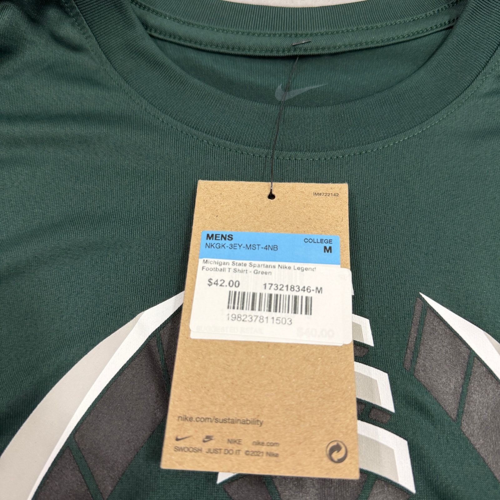 Nike Nike Michigan State Spartans Legend Football Shirt Medium Size US M / EU 48-50 / 2 - 4 Thumbnail
