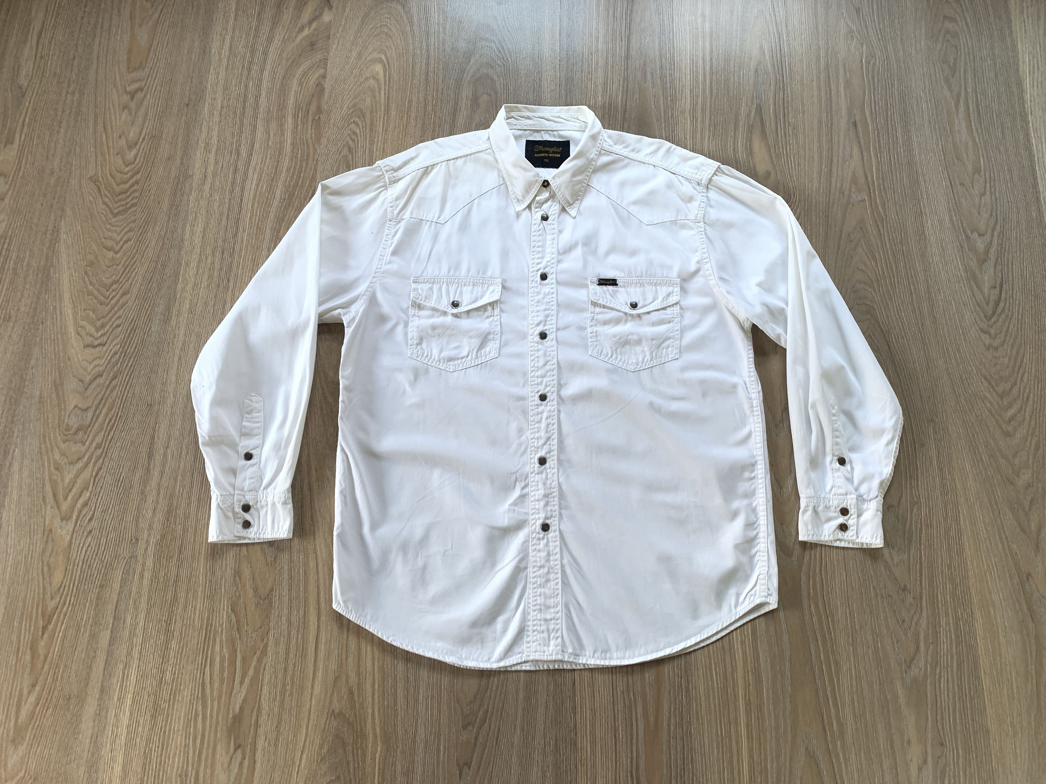 Wrangler Wrangler Authentic Western Long Sleeve White Snap Up Shirt Size US XXL / EU 58 / 5 - 1 Thumbnail