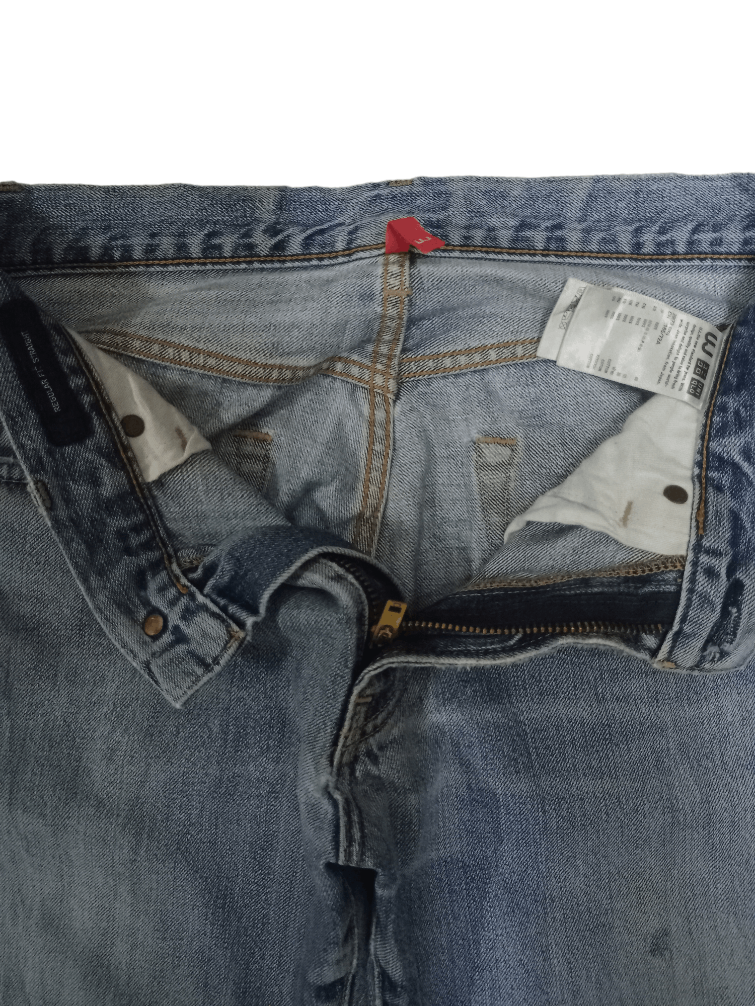 Japanese Brand × Uniqlo Vintage Japanese Uniqlo Blue Wash Distressed Jeans 29x30 Size US 29 - 3 Thumbnail