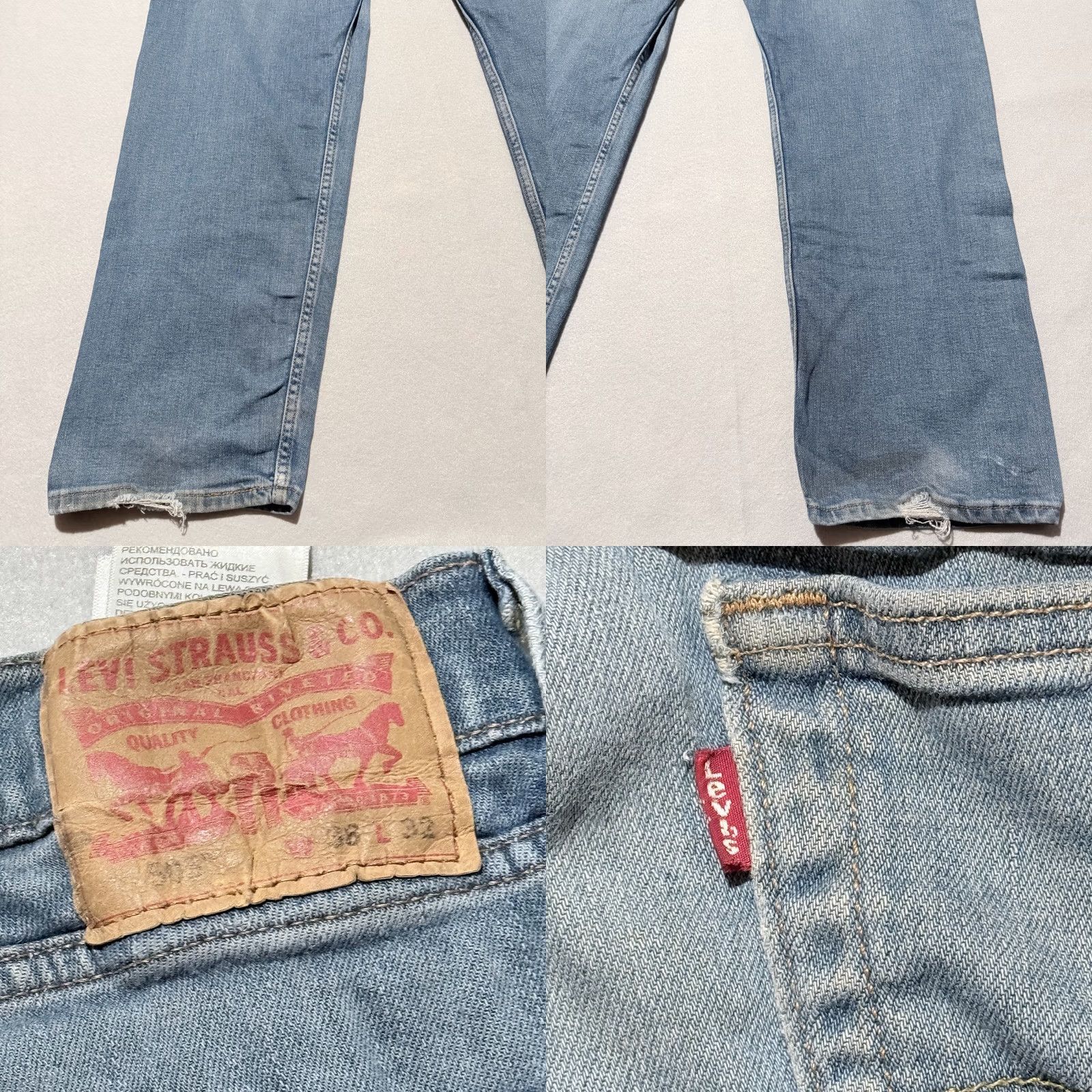 Levi's Vintage Levi's 505 Jeans Men's Light Blue Straight Levi's 505 Jeans Medium-Rise 38x32 Size US 38 / EU 54 - 8 Thumbnail