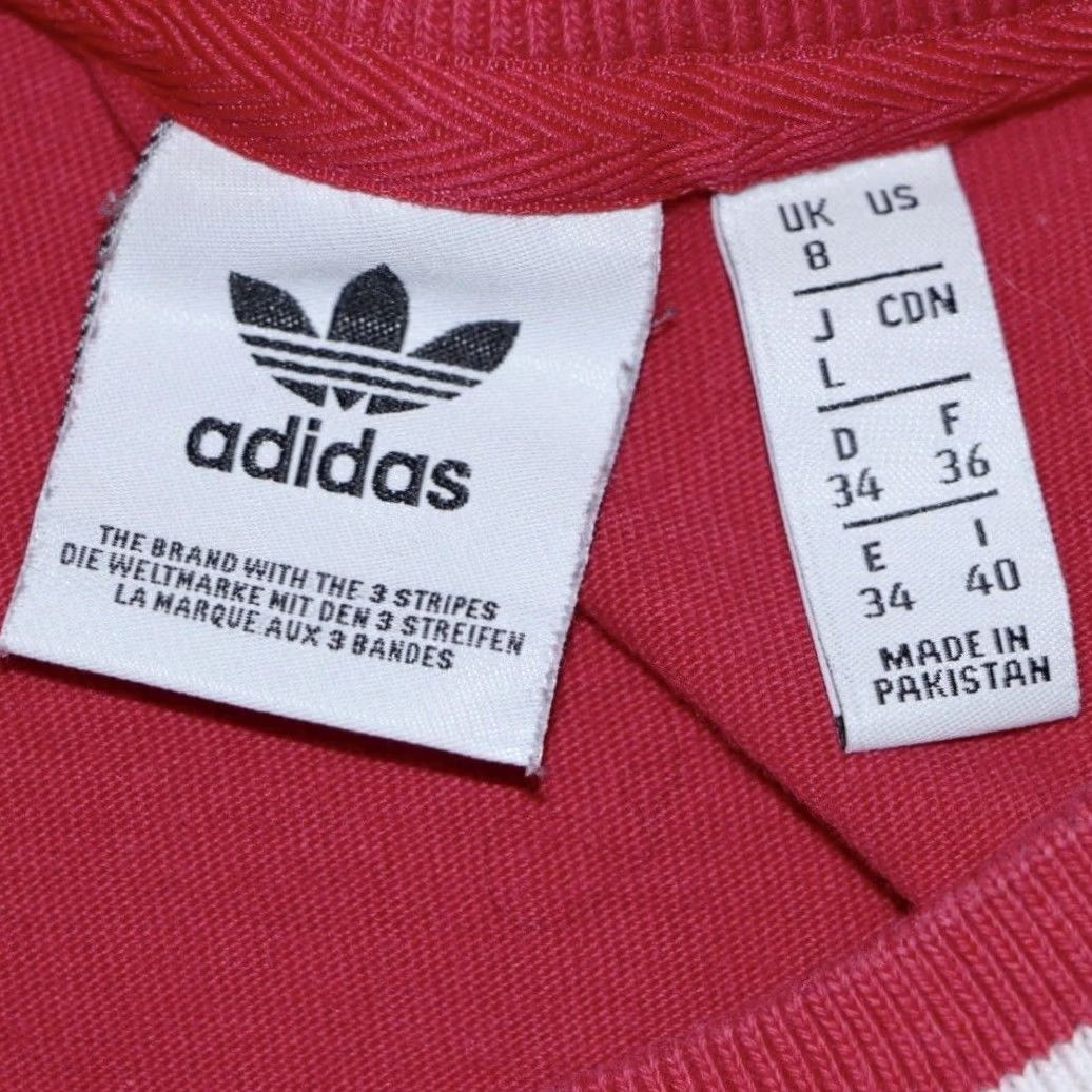 Adidas Adidas Crop Shirt Tee Size UK 8 Womens Pink Big Trefoil Logo Top Pre Loved Vgc Size M / US 6-8 / IT 42-44 - 5 Thumbnail