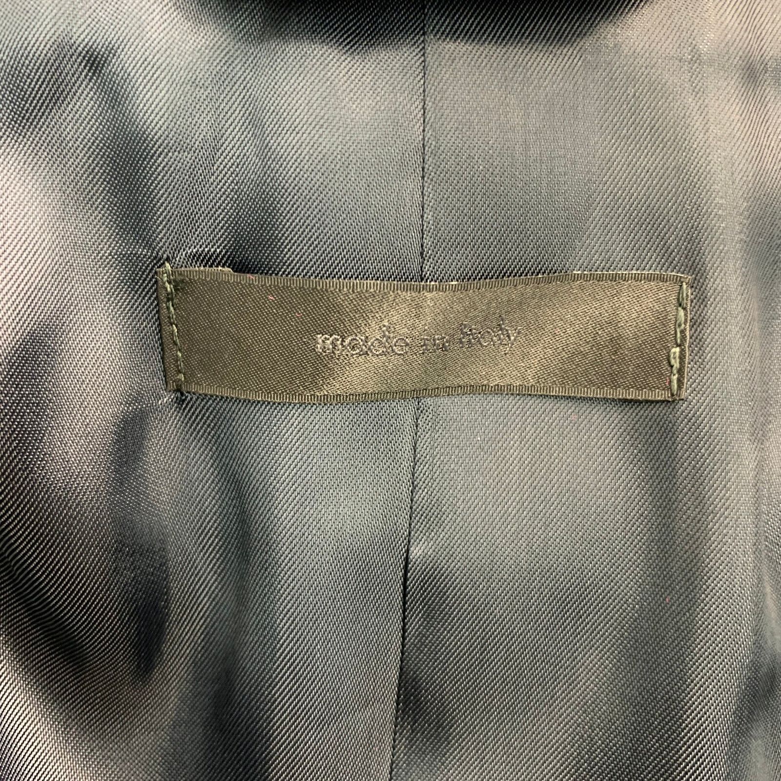Calvin Klein Size 38 Navy Cotton Double Breasted Sport Coat Size 38R - 6 Thumbnail