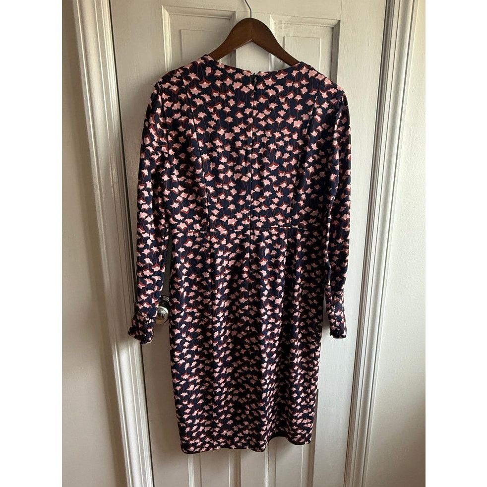 Boden Boden Hannah Navy Floral Sheath Dress Long Sleeve EUC Size M / US 6-8 / IT 42-44 - 4 Thumbnail