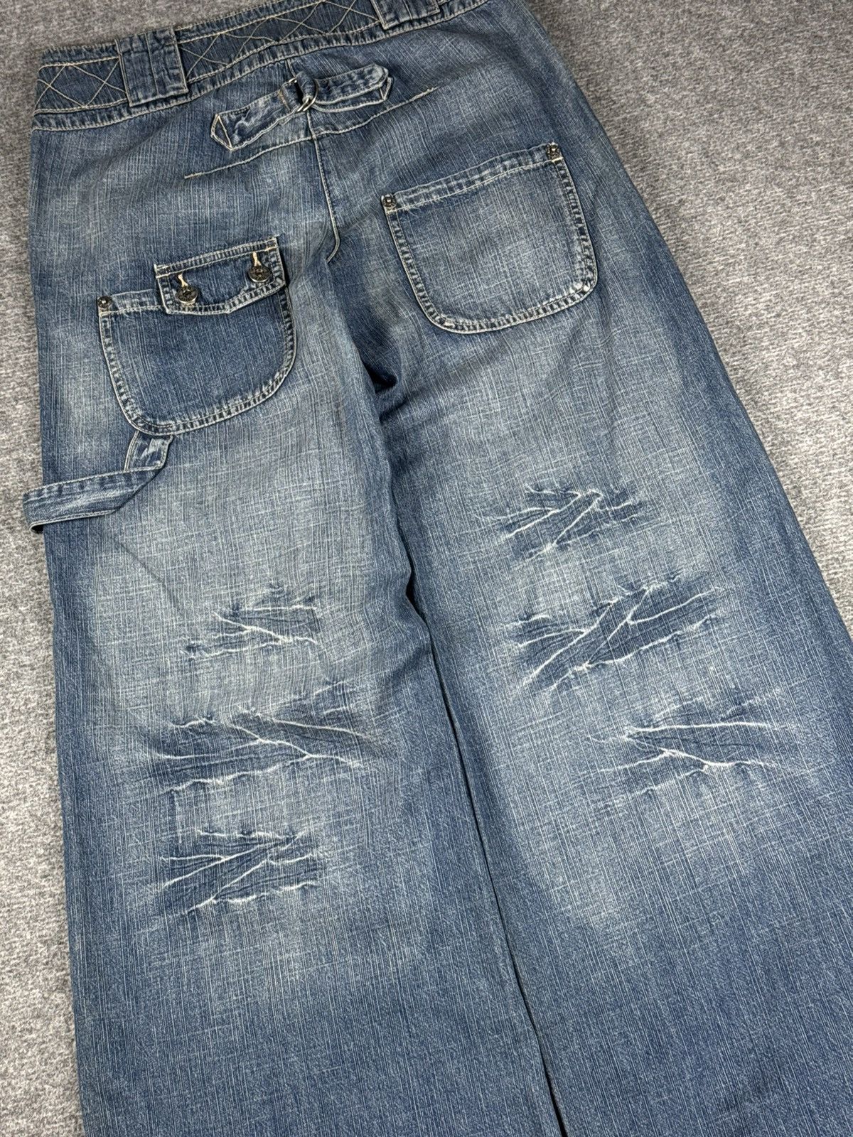 Japanese Brand Vintage Japanese brand Baggy denim y2k Size 35" - 3 Thumbnail
