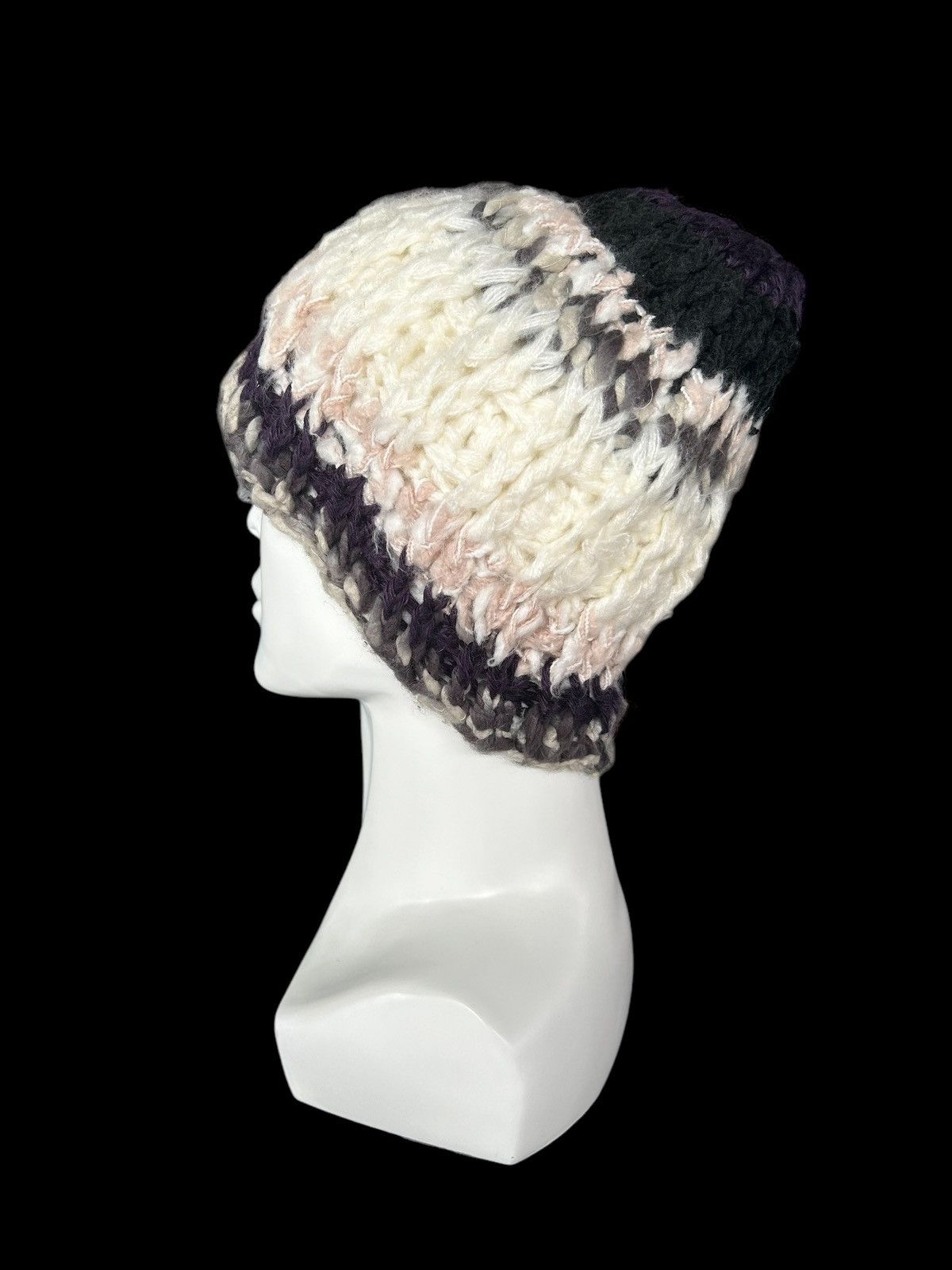 Japanese Brand × Kapital × Vintage Japanese Crochet Knitted Beanie Hats ☠️☠️🎌🎌 Size ONE SIZE - 2 Thumbnail