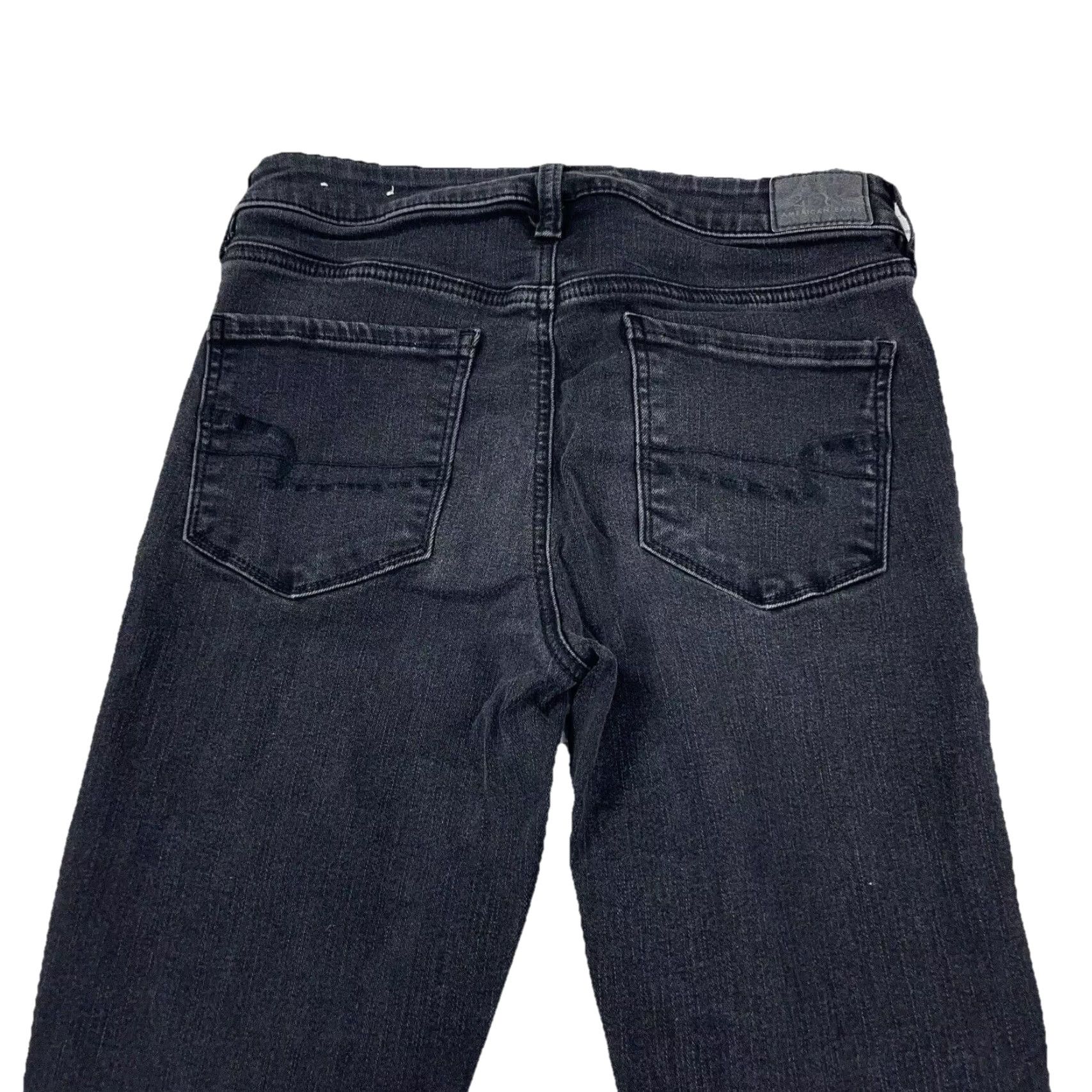 American Eagle Outfitters American Eagle Outfitters Jeans Women 8 Black High Rise Jegging Ripped Distressed Charcoal Wash 5-Pocket Denim Pant Size 30" / US 8 / IT 44 - 3 Thumbnail