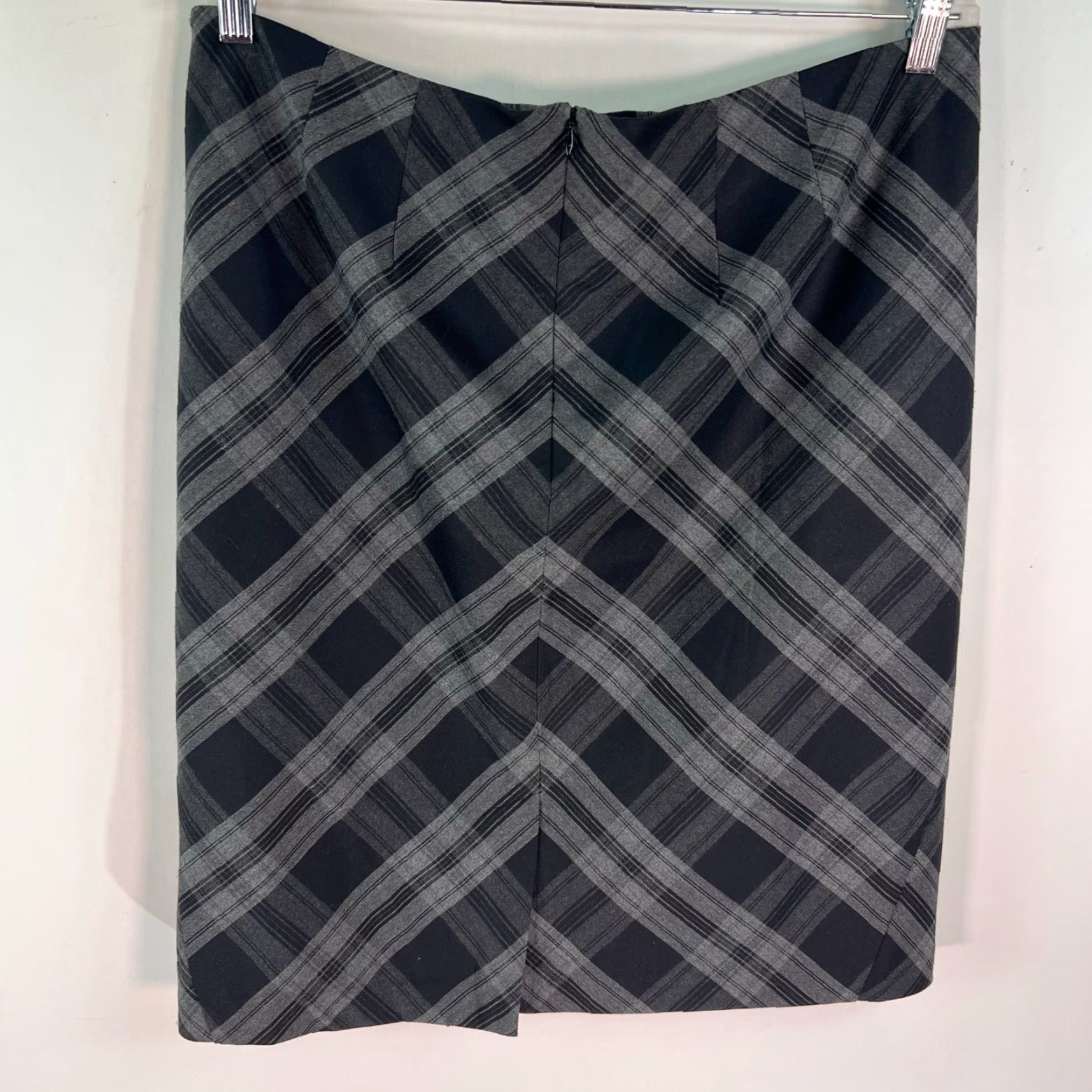 Vintage VINTAGE AB Studio Skirt Straight Line Size 12 Black Gray Checked Lined VTG Size 34" / US 12 / IT 48 - 3 Thumbnail