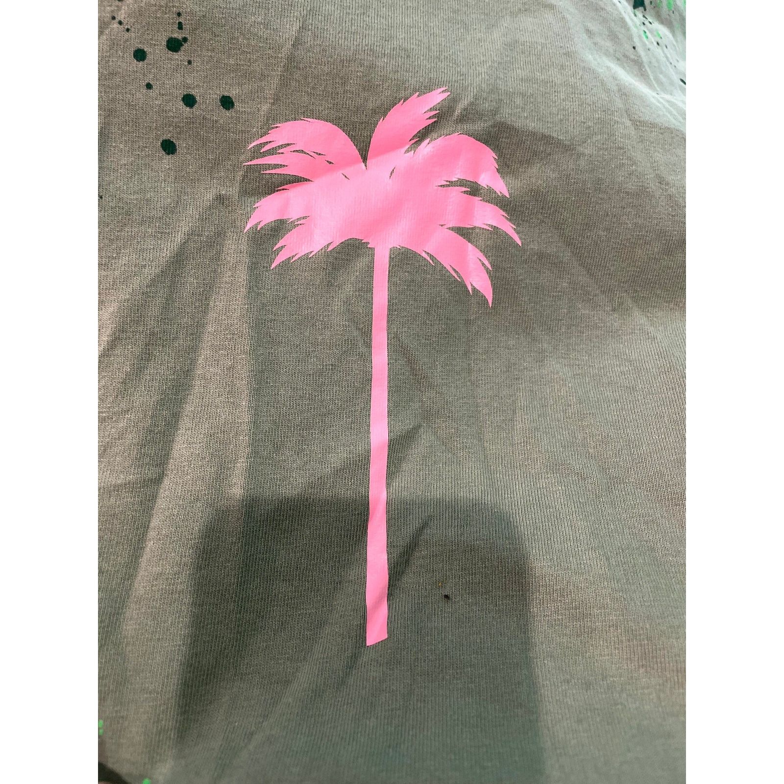 Palm Angels Palm Angels Paint Splatter Green Tee Size US XXL / EU 58 / 5 - 4 Thumbnail