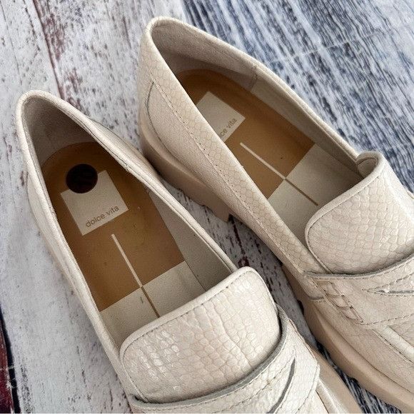 Dolce Vita Dolce Vita Elias Ivory Leather Chunky Loafers Size US 10 / IT 40 - 4 Thumbnail