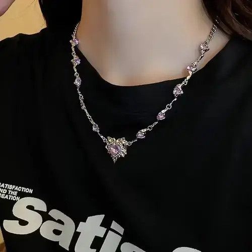 Other Electro Chain Crystal Purple Heart Silver Star Pop Fantasy Size ONE SIZE - 2 Thumbnail