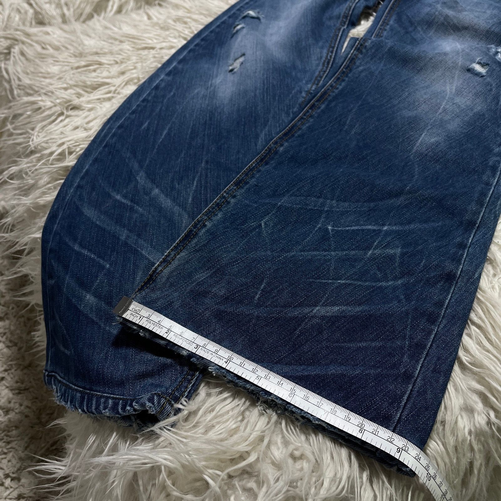 Hysteric Glamour Vintage Japanese Brand Faded Lowrise Bootcut Denim Jeans Size 30" / US 8 / IT 44 - 19 Thumbnail