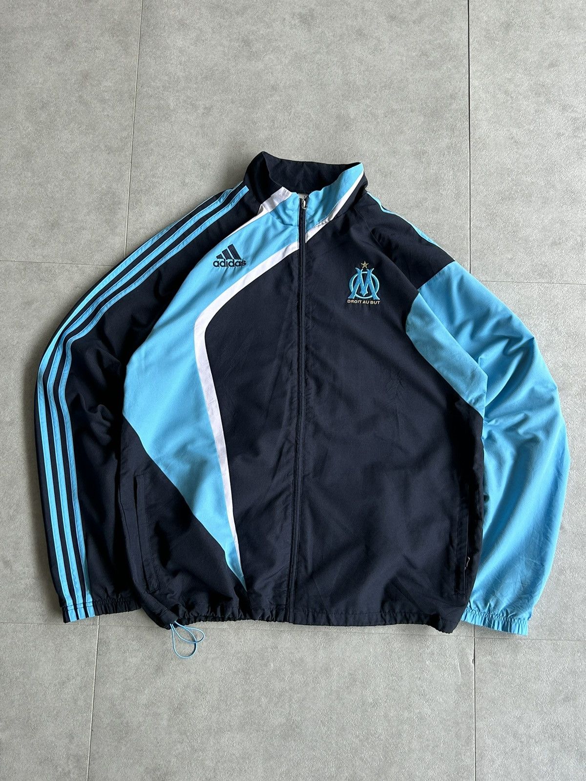 Adidas × Vintage 00's Adidas X Marseille 2009 Jacket 🩵🖤 Size US XL / EU 56 / 4 - 1 Thumbnail