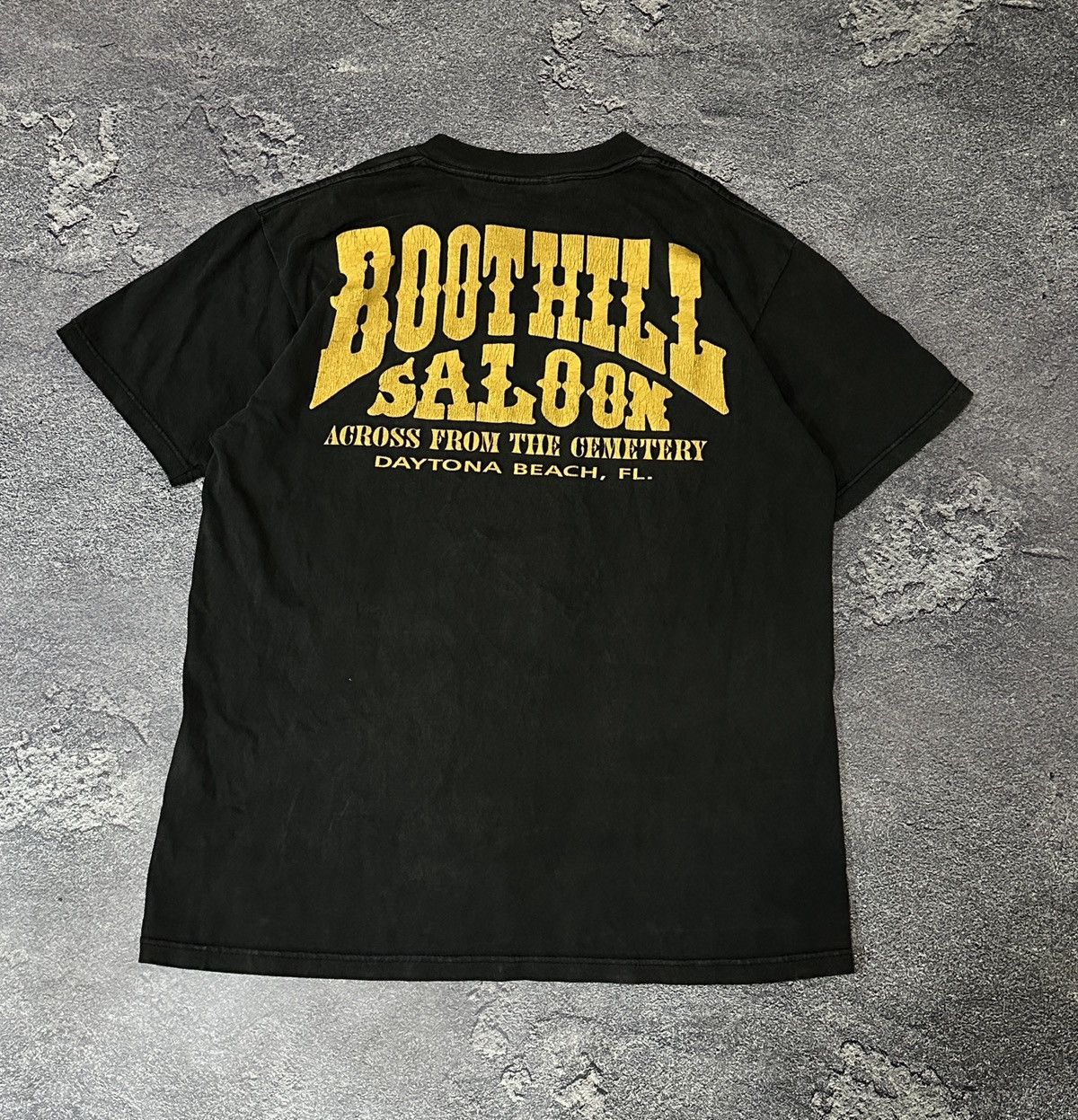 Vintage Vintage 90’s Oneita Power-t Distressed Boothill Saloon T-Shirt Size US XL / EU 56 / 4 - 2 Thumbnail