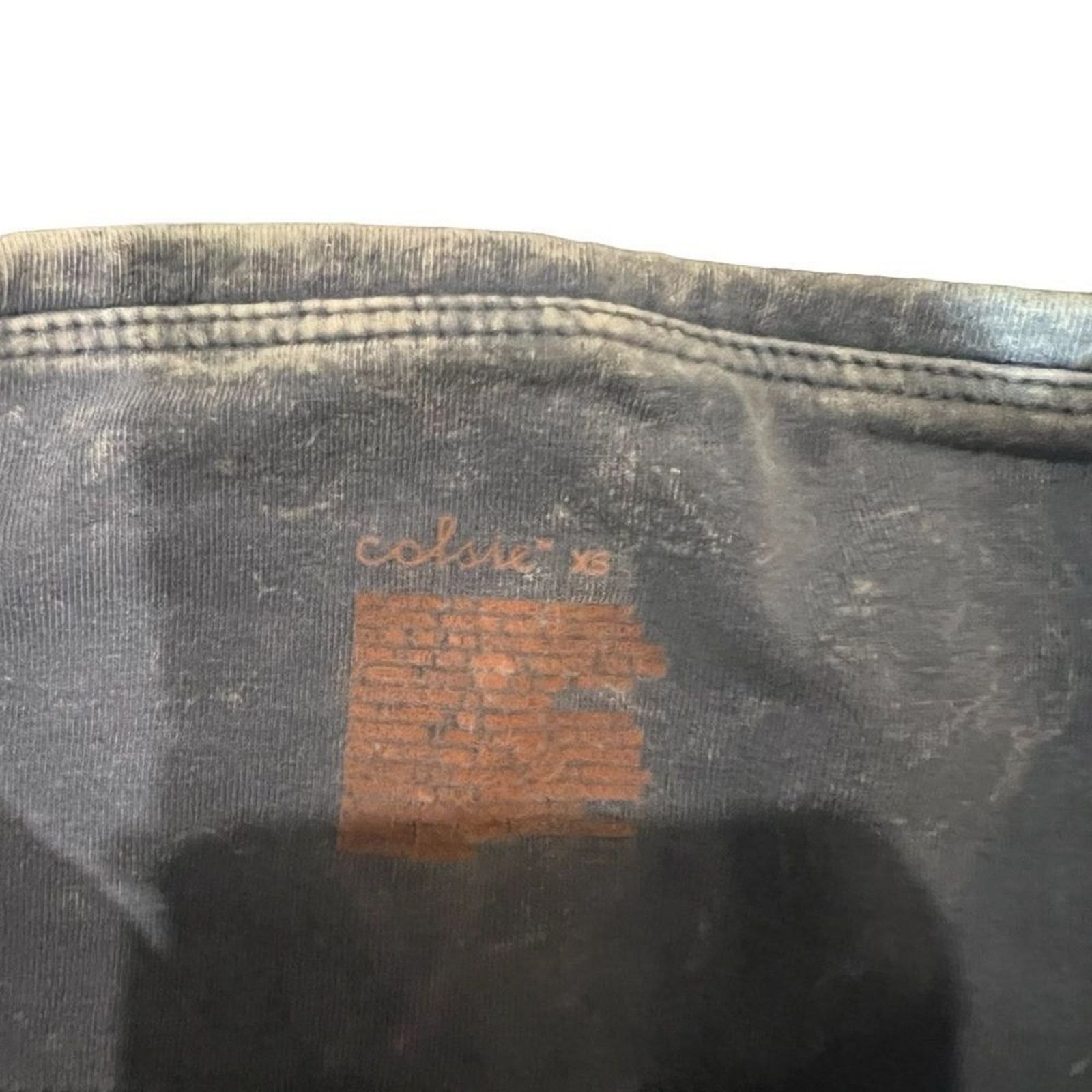 The Unbranded Brand Colsie Biker Shorts Womens XS Gray Acid Wash High Rise Lace Size 22" - 3 Thumbnail