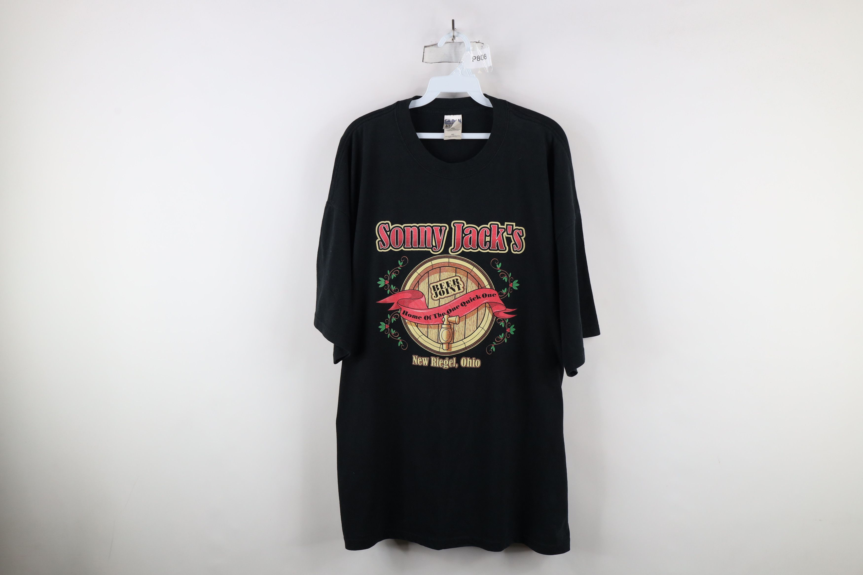 Vintage Vintage 90s Spell Sonny Jacks Beer Joint Ohio T-Shirt Black Size US XXL / EU 58 / 5 - 1 Thumbnail