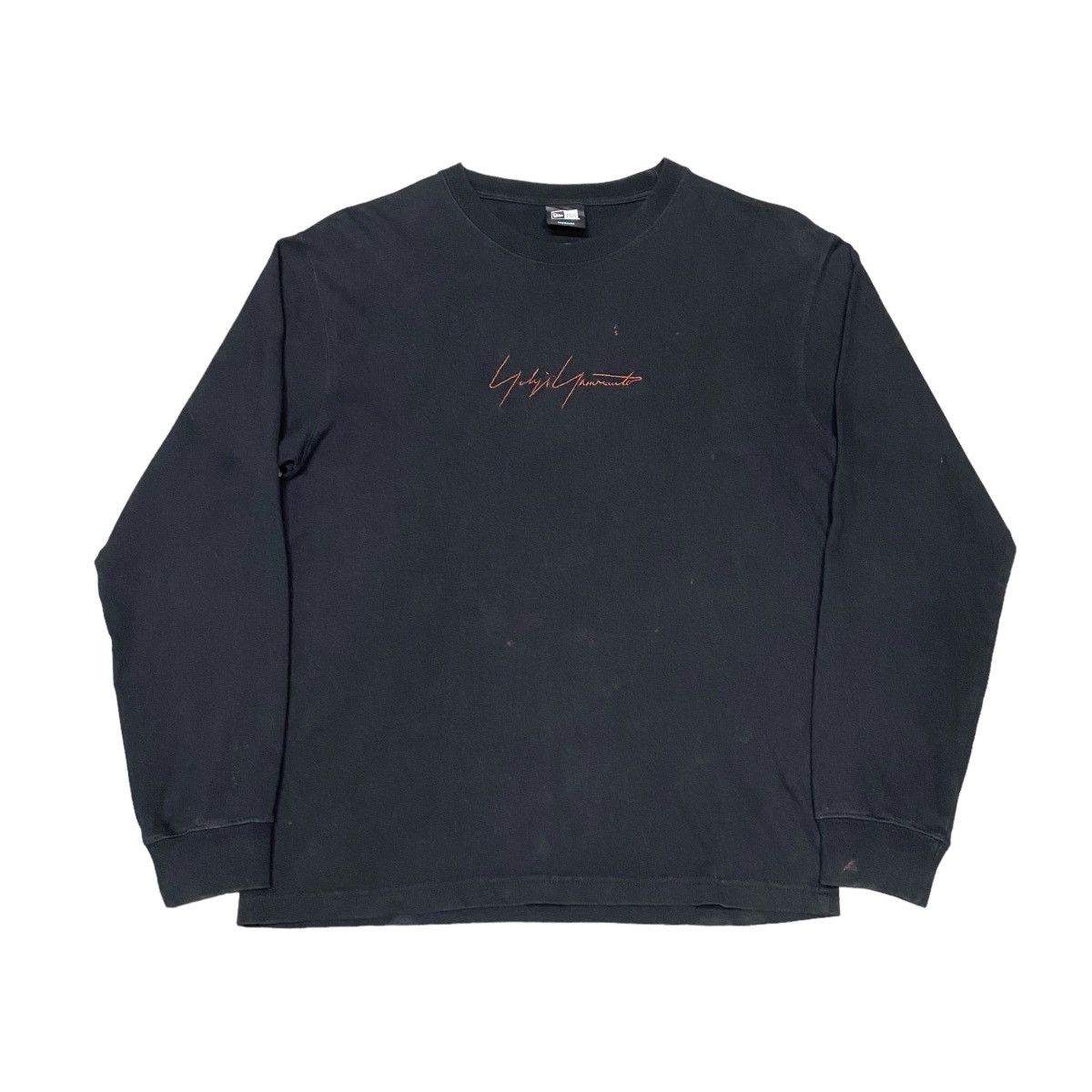 New Era × Yohji Yamamoto New Era X Yohji Yamamoto Signature Spellout Longsleeve Tee Size US M / EU 48-50 / 2 - 1 Thumbnail