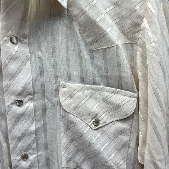 Vintage Miller Shirt Men 16-33 Yellow Striped Western Linen Button-Up Long Sleeve Casual Business Workwear Vintage No N/A Size US L / EU 52-54 / 3 - 5 Thumbnail