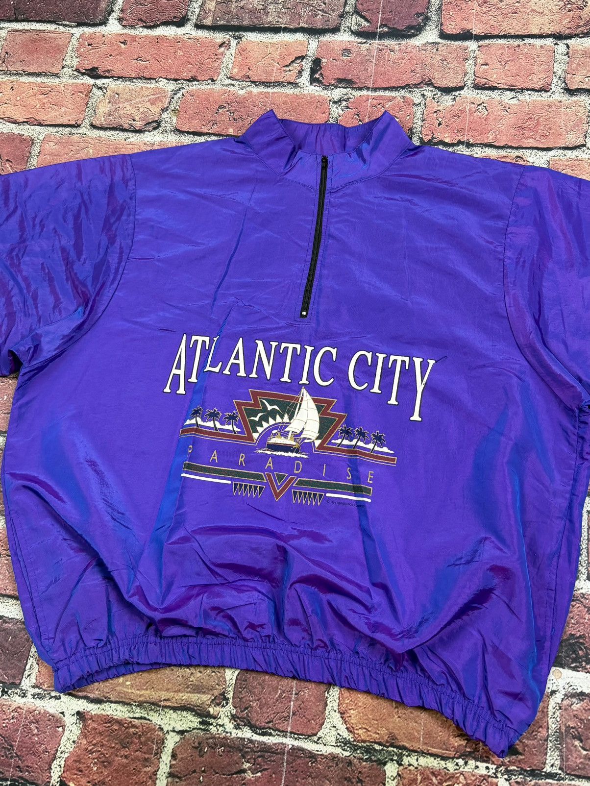 Other Vintage Wise Guy Atlantic City Surf Style Zip Windbreaker Size US XL / EU 56 / 4 - 10 Thumbnail