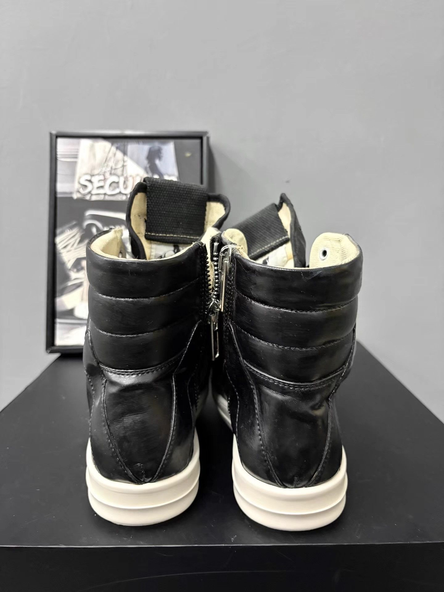 Rick Owens Rick Owens 17SS Leather Big Plane Hoof Dunk Closed Boots K34 Size US 6 / IT 36 - 7 Thumbnail