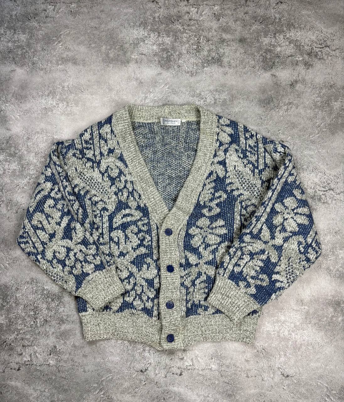 Vintage × Yves Saint Laurent Yves Saint Laurent Womens Vintage Wool Cardigan Rare 80s 90s Size M / US 6-8 / IT 42-44 - 1 Thumbnail