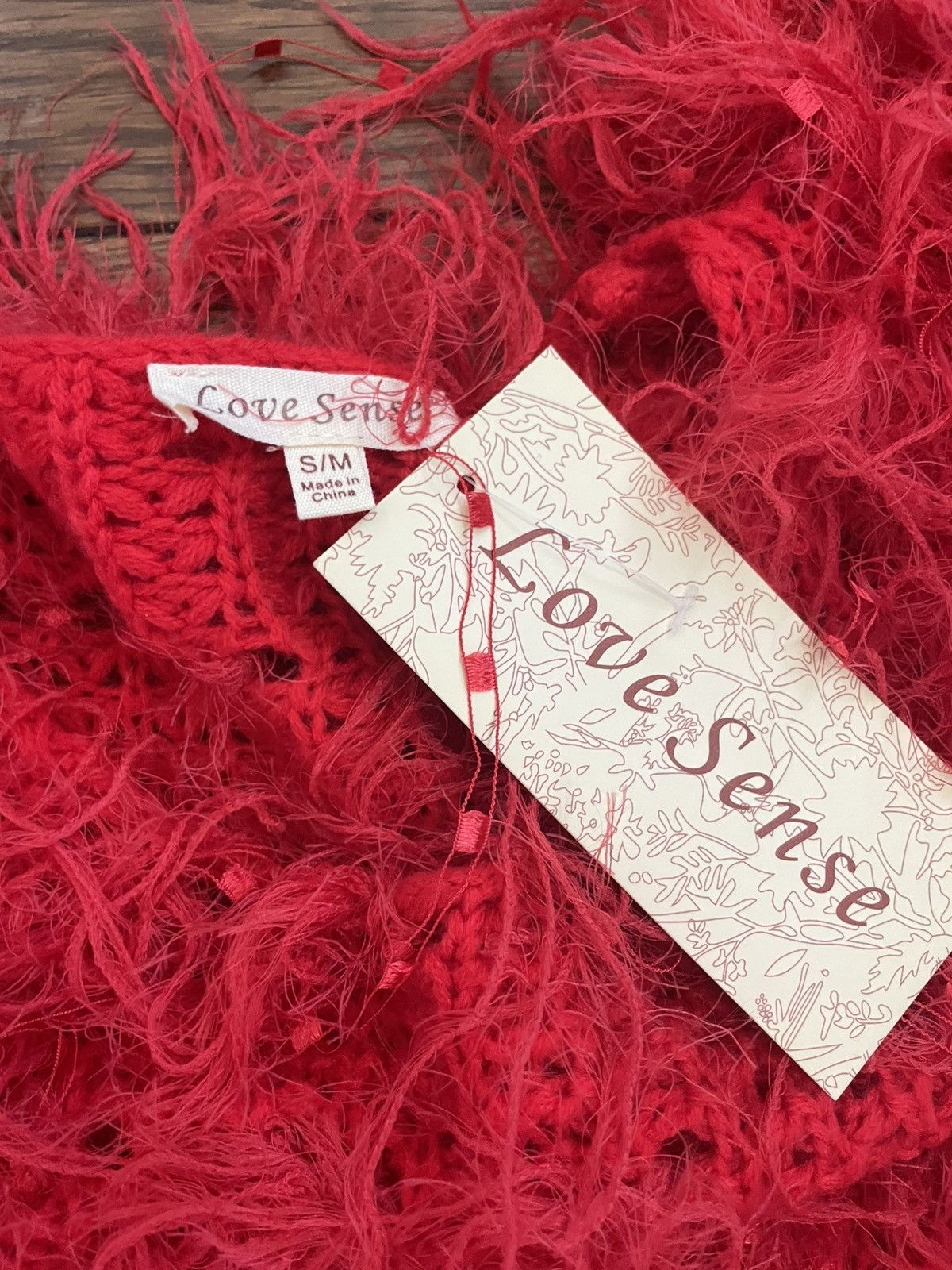Other Love Sense red fuzzy cropped sweater Size S / US 4 / IT 40 - 3 Thumbnail