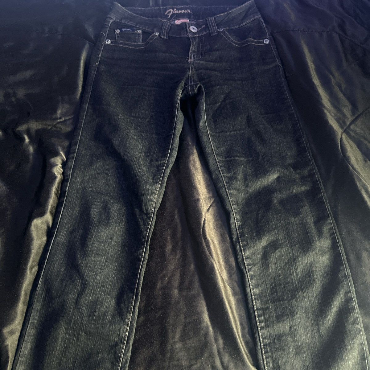 Vintage Flavour black low-rise jeans Size 30" / US 8 / IT 44 - 1 Thumbnail