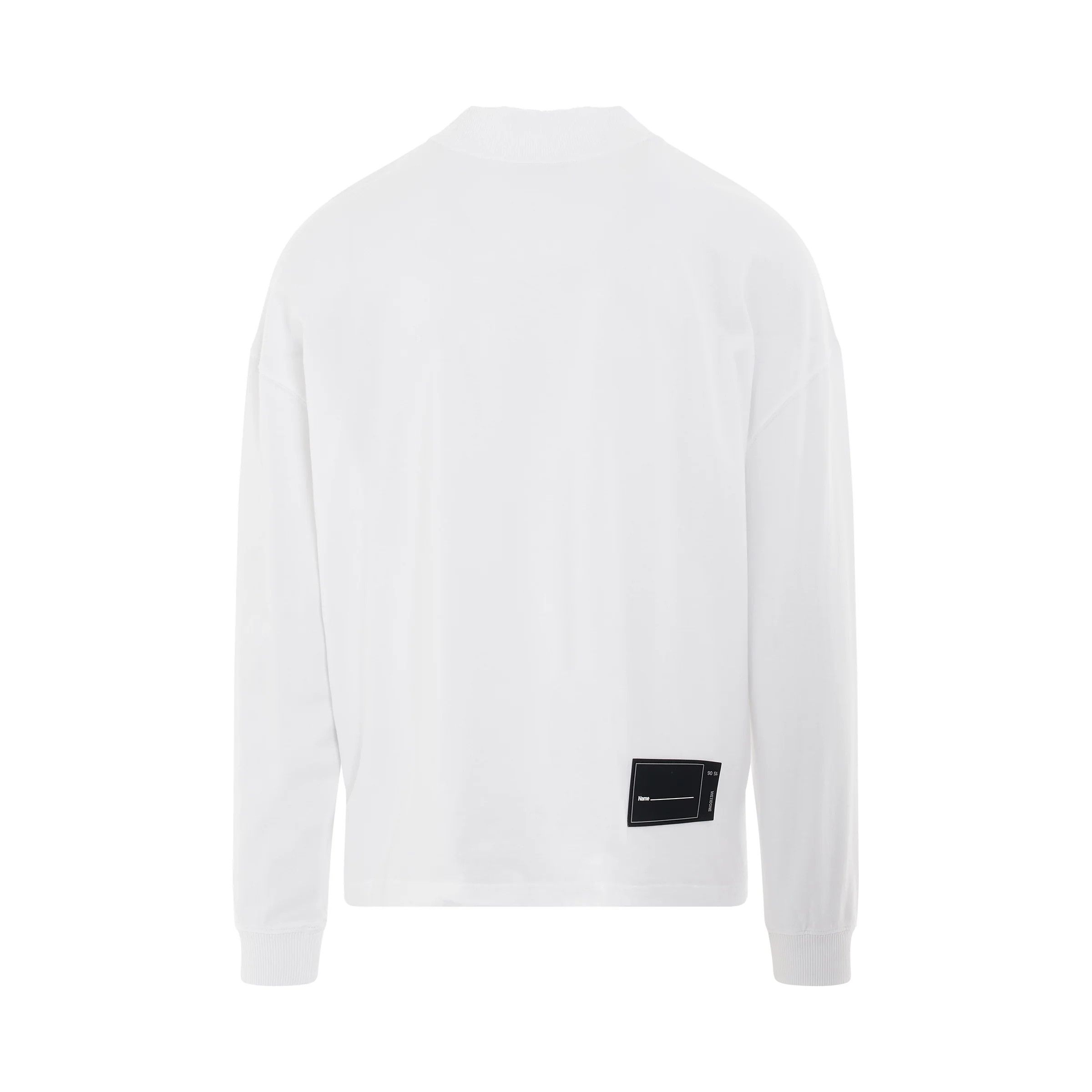 WE11DONE o1mris0824 Long Sleeve T-Shirt in White Size US S / EU 44-46 / 1 - 4 Thumbnail