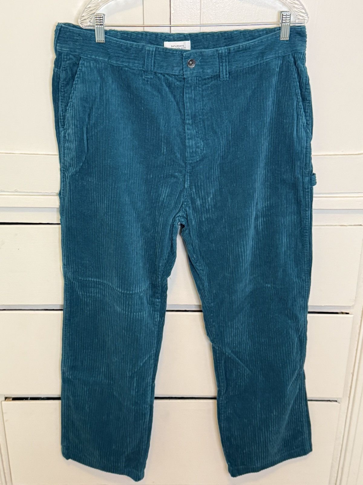 Saturdays NYC Saturdays NYC corduroy carpenter pants, teal Size US 36 / EU 52 - 1 Thumbnail