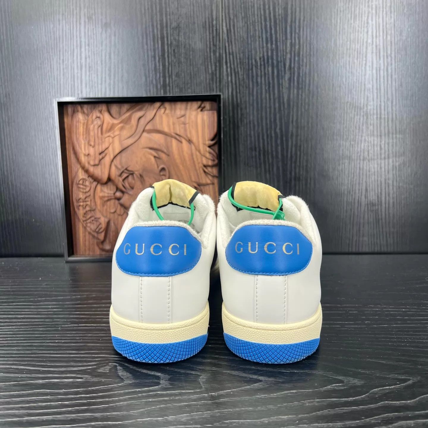 Gucci Gucci Distressed Sneakers Women's 6 White Blue 99 New Size US 6 / IT 36 - 7 Thumbnail
