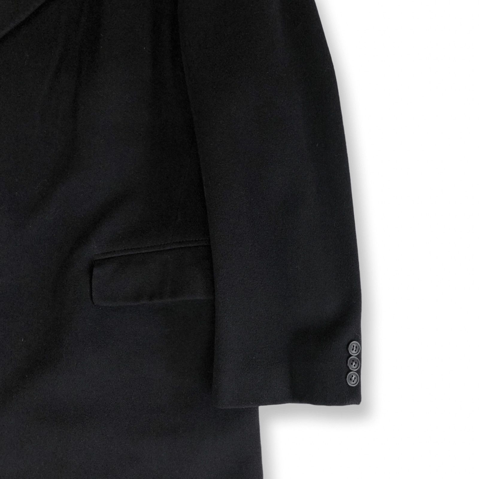 Yves Saint Laurent YSL Coat Сashmere Wool Dark Navy/ Black Size US L / EU 52-54 / 3 - 3 Thumbnail