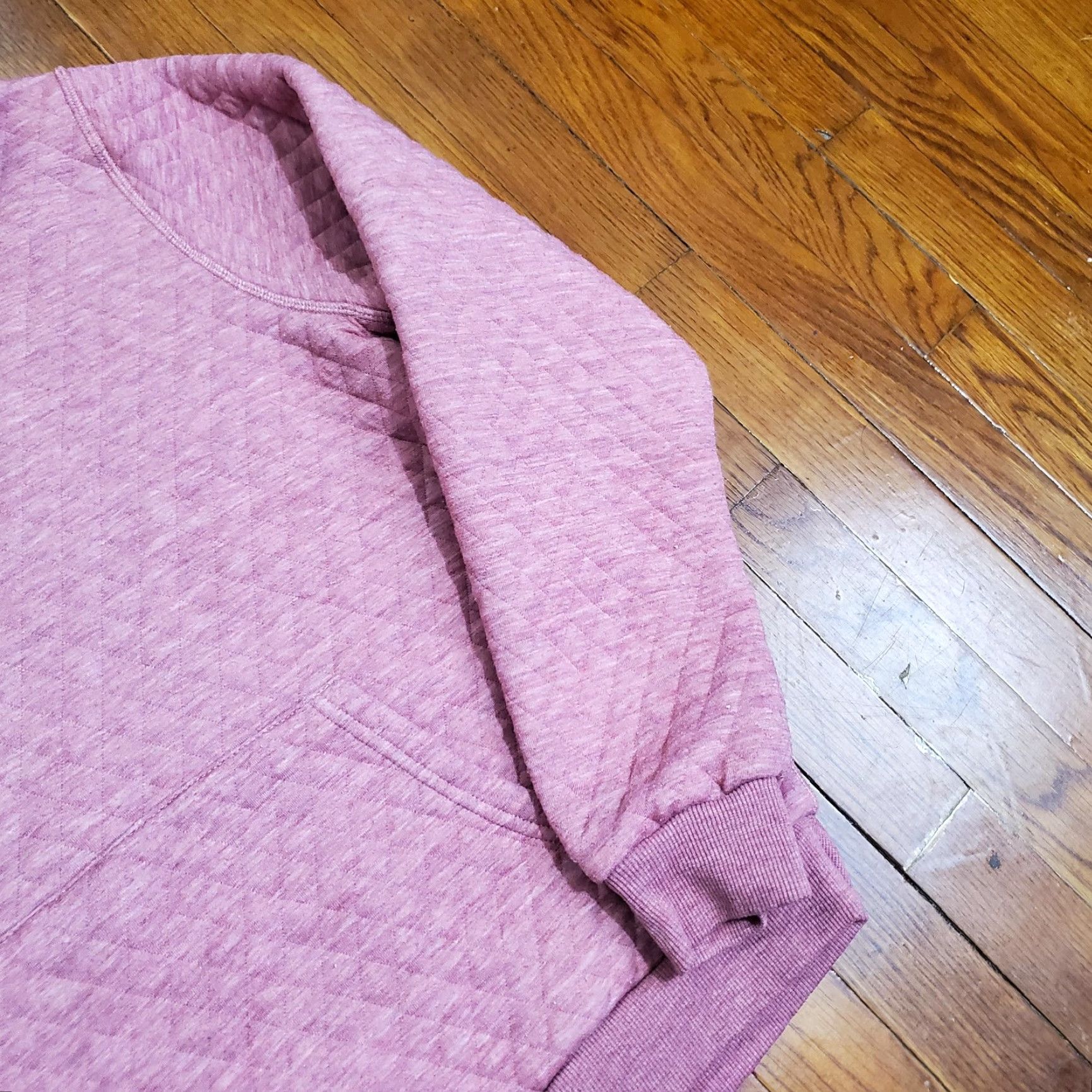 Marine Layer Marine Layer Hoodie Sweatshirt Womens L Pink Quilted Beaded Geometric Pocket Crew Neck Hooded Pullover Knit Size L / US 10 / IT 46 - 3 Thumbnail