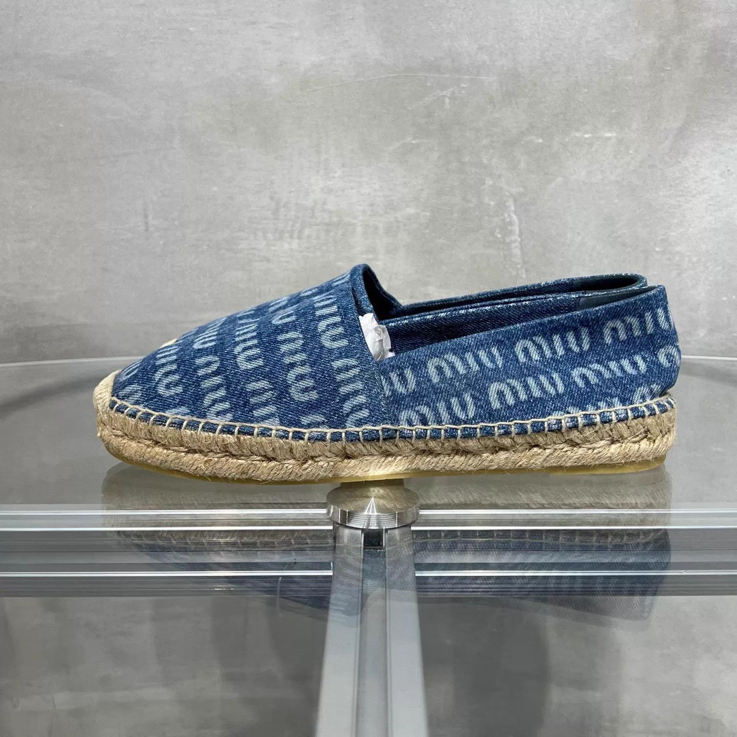 Miu Miu MIU MIU blue denim allover print fisherman EU38 Size US 7.5 / IT 37.5 - 2 Thumbnail