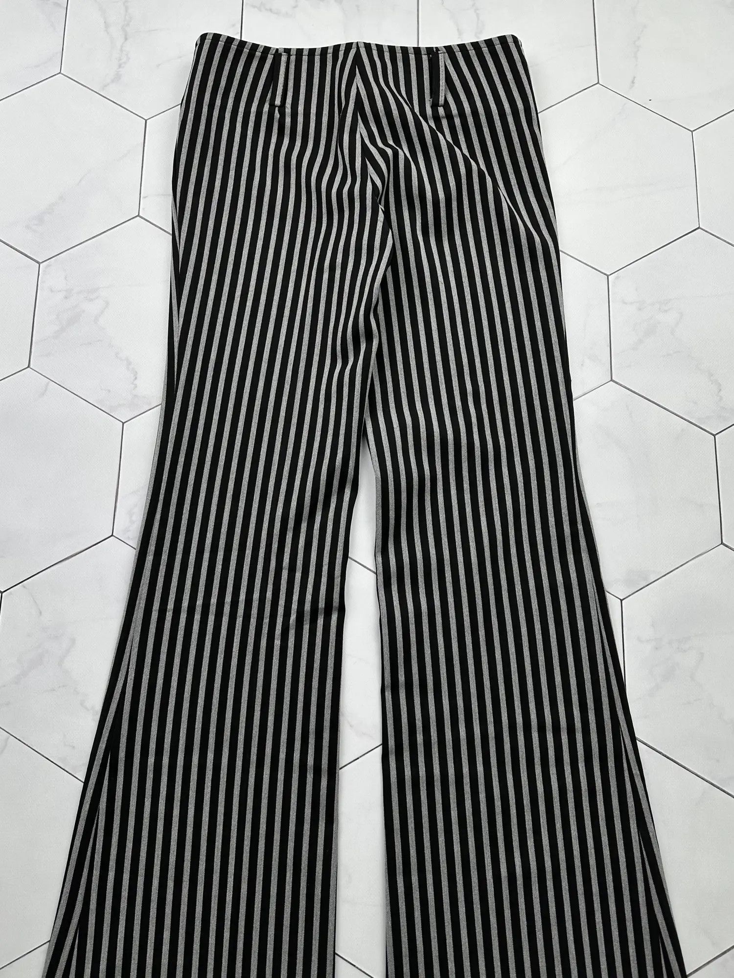 Japanese Brand Vintage Striped Flare Pants E2(B8) Size 28" / US 6 / IT 42 - 5 Thumbnail