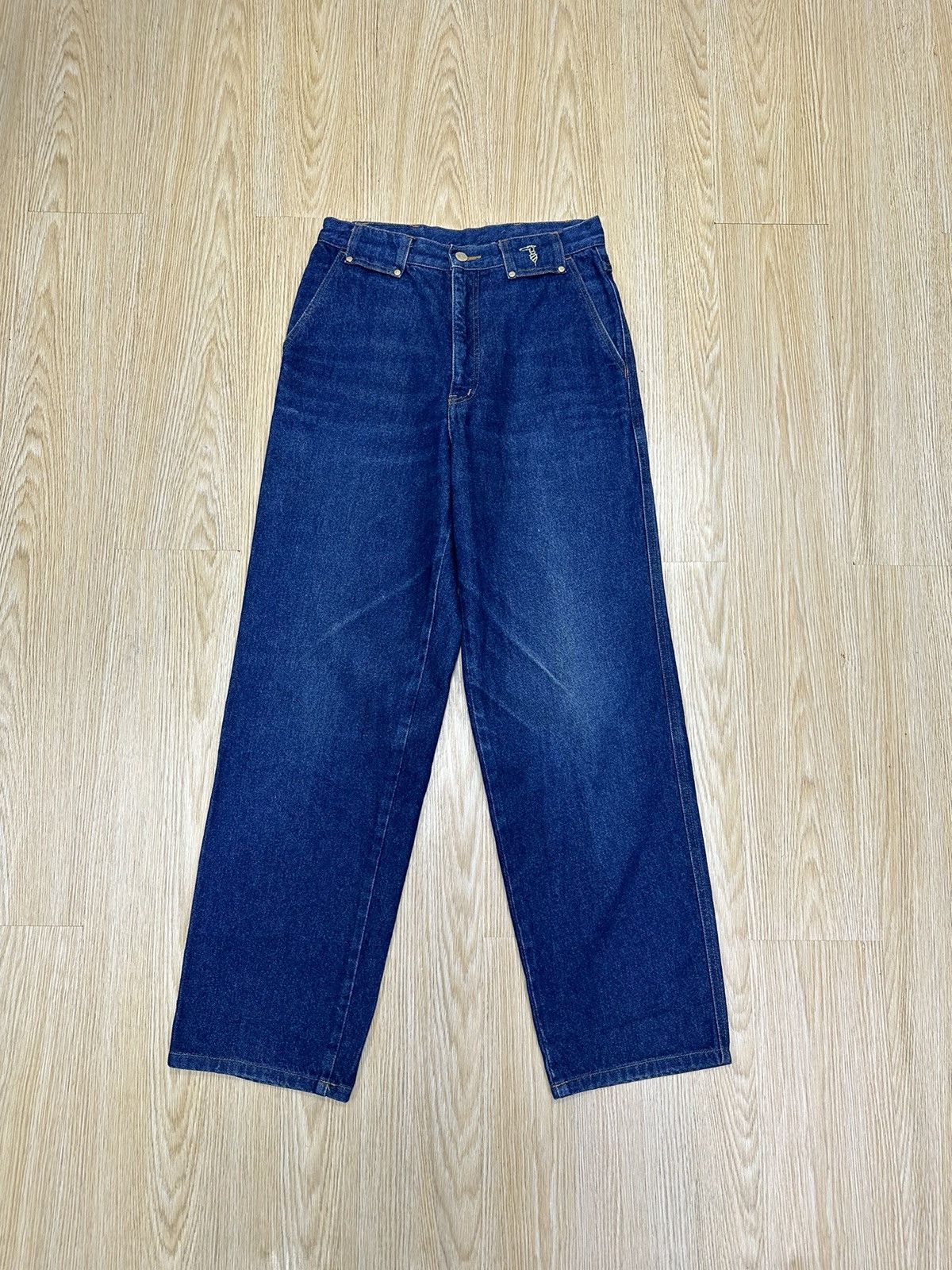 Designer × Trussardi × Vintage Vintage Trussardi Classic Baggy Denim F7 Size US 29 - 2 Thumbnail