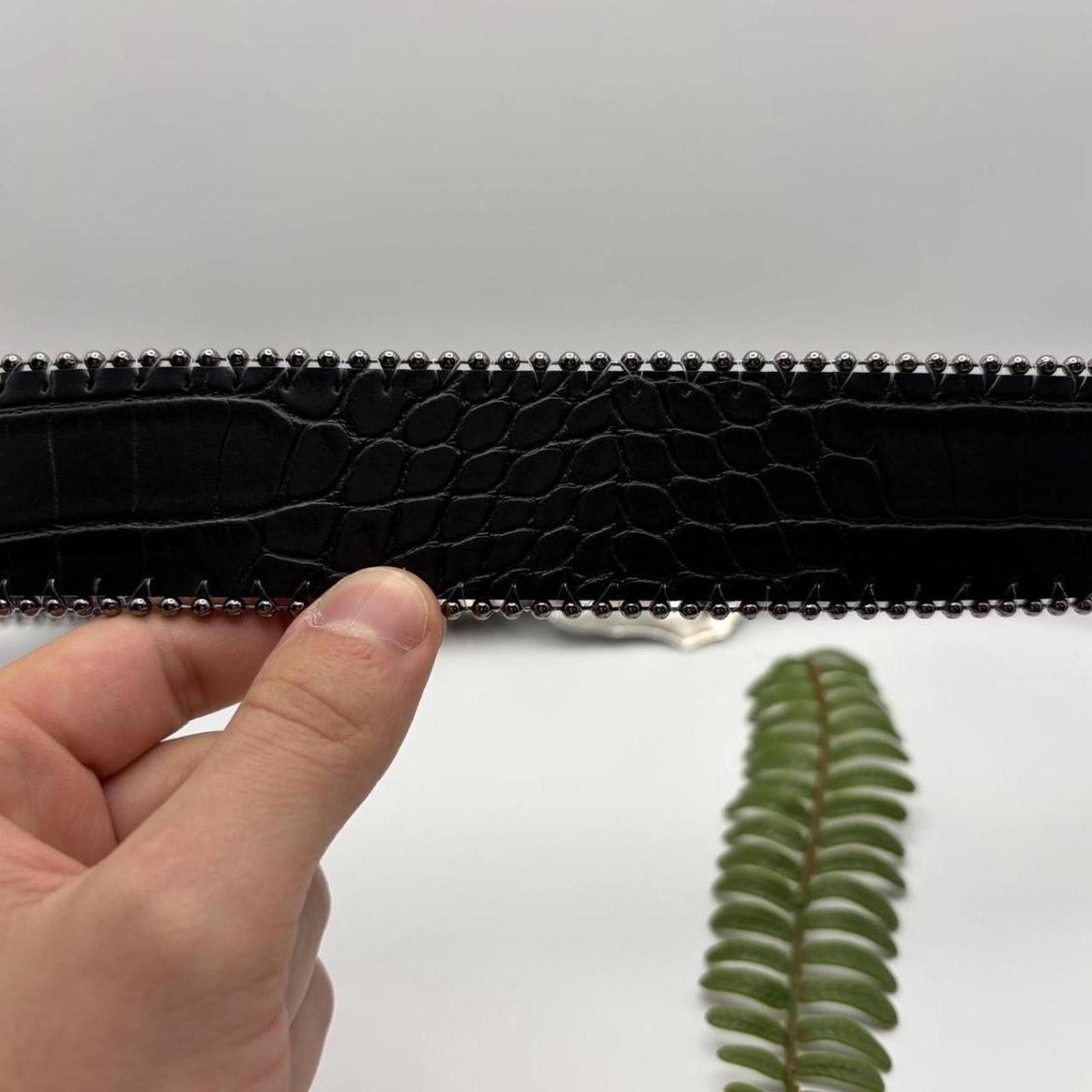 Vintage Vintage western silver crocodile belt Size ONE SIZE - 6 Thumbnail