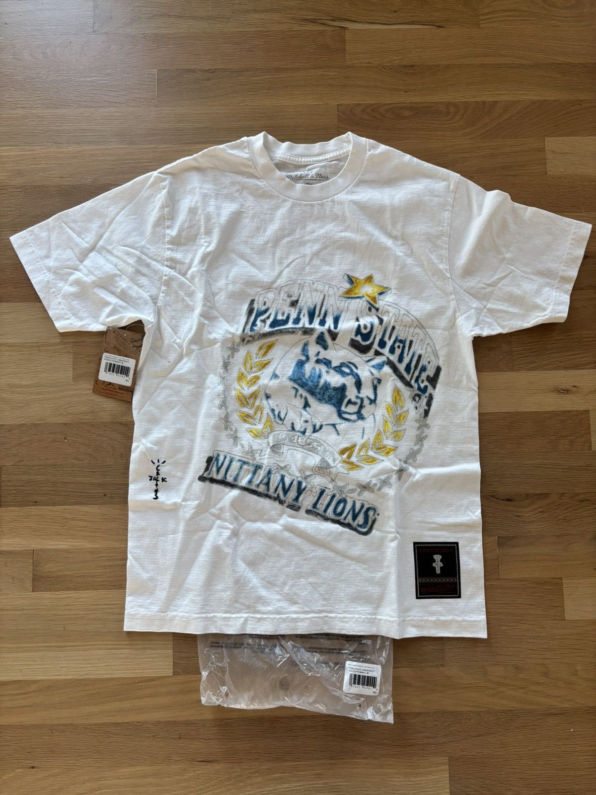 Travis Scott Michell & Ness Penn State Handdrawn Tee