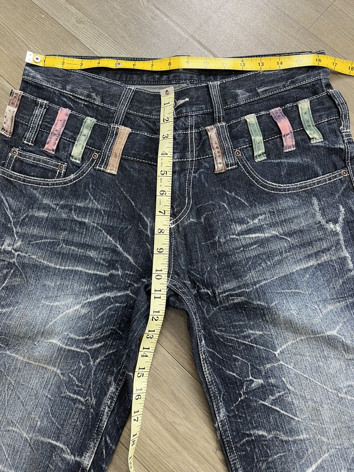 If Six Was Nine 2000s Nylaus Double Waist Distressed Punk Faded Baggy Jeans Size US 31 - 19 Thumbnail