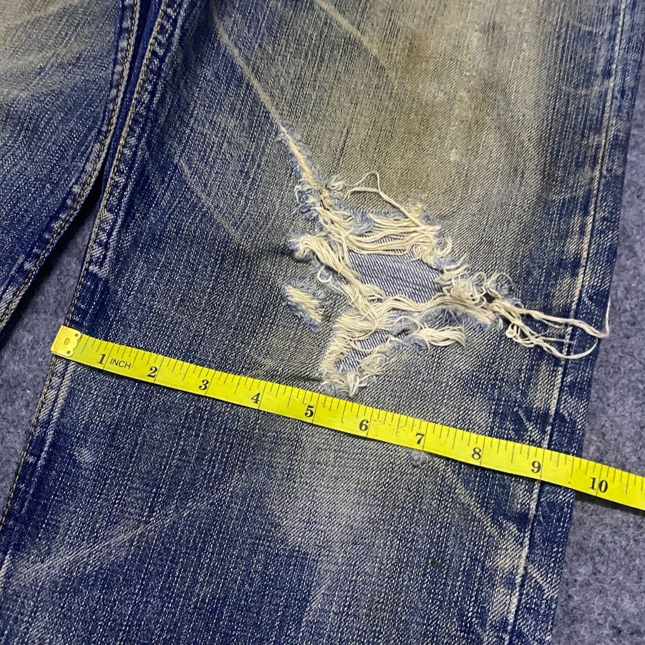 Japanese Brand 💥Best Offer💥Vintage Justin Jeans Distressed Denim Size US 33 - 6 Thumbnail