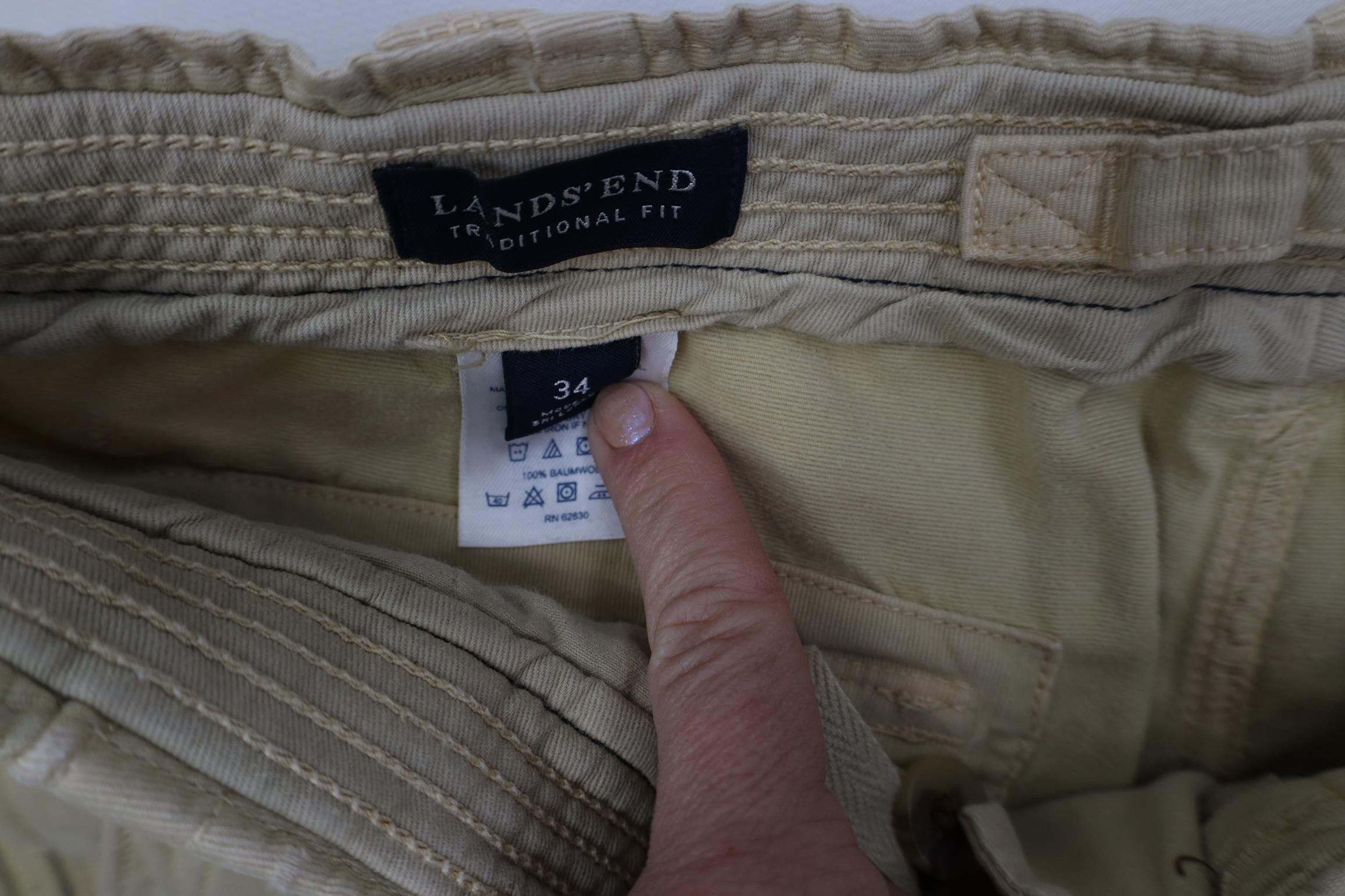 Lands' End Vintage 90s Y2K Lands End Heavyweight Surplus Cargo Shorts Size US 34 / EU 50 - 9 Thumbnail