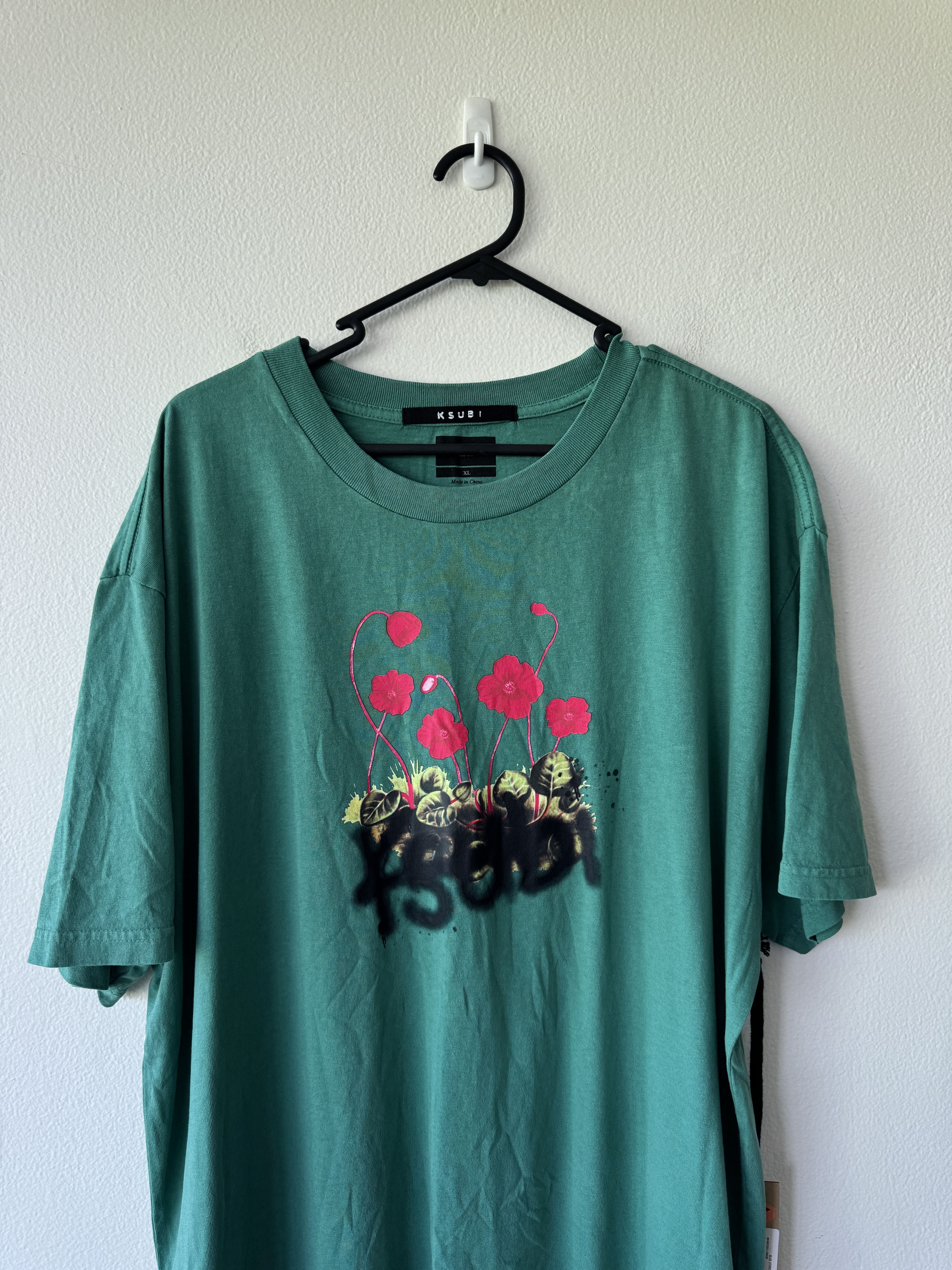 Ksubi tee shirt t short sleeve top grass cutter biggie green out Size US XL / EU 56 / 4 - 2 Thumbnail