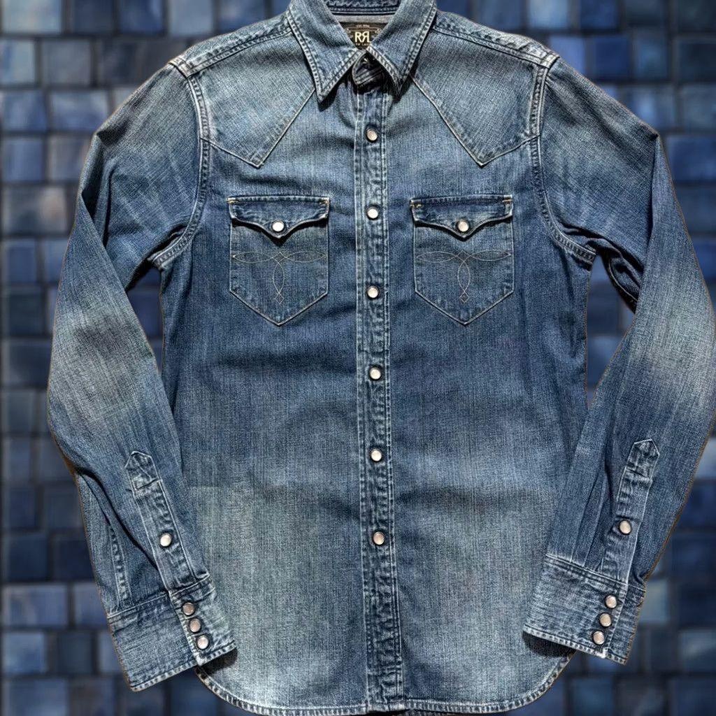 Ralph Lauren RRL RALPH LAUREN INDIGO DENIM WESTERN Shirt Men XS Multicolor Tight Button-Up Long Sleeve Casual/Regular Fit Size US XS / EU 42 / 0 - 1 Thumbnail