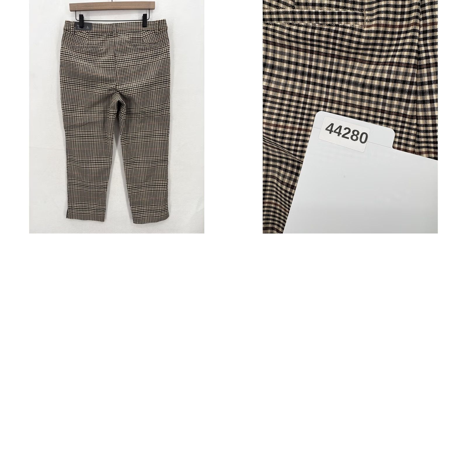 Vintage Maurices Pants Womens Large Brown Plaid Straight Crop Bengaline High Rise Ankle Size 36" / US 14 / IT 50 - 10 Thumbnail
