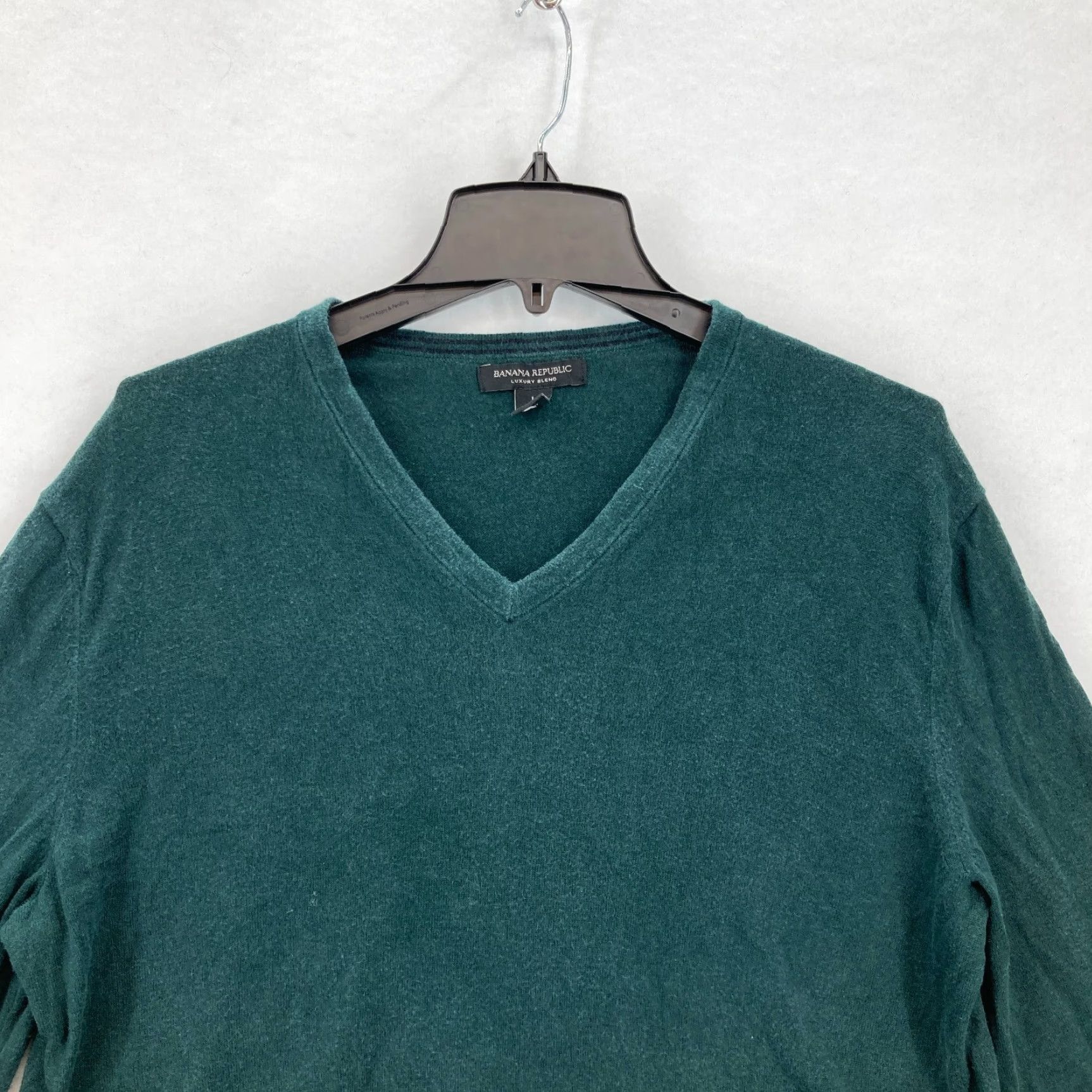 Banana Republic Banana Republic Luxury Blend V Neck Sweater Mens L Green Silk Cashmere Preppy Pullover Knit Shirt Size US L / EU 52-54 / 3 - 2 Thumbnail